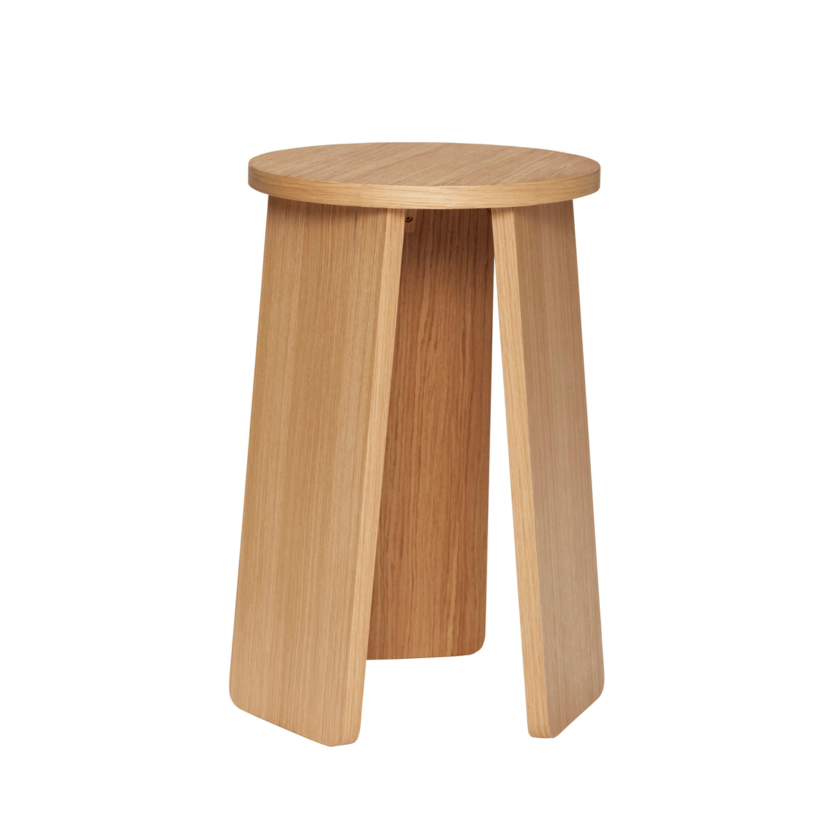 Hübsch kruk Split - mdf/oak veneer - ø35xh55cm