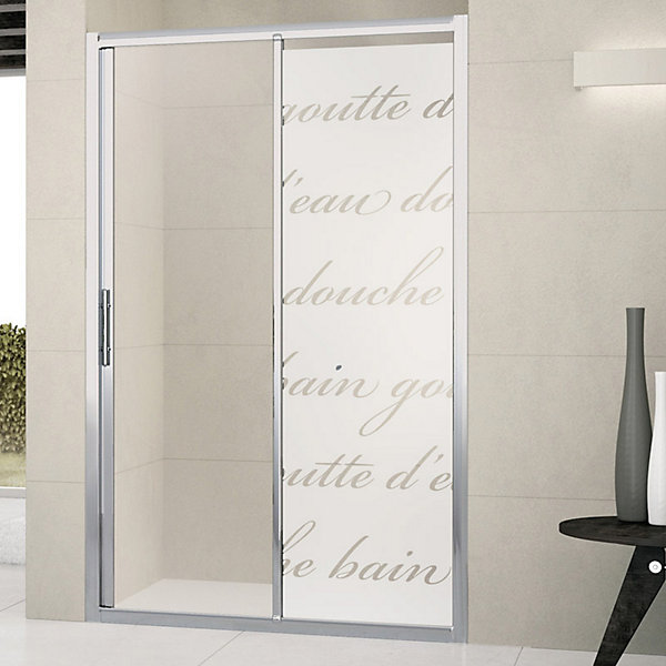 Film Fenêtre Anti Regard Occultant - DOUCHE LITTéRAIRE - Stickers Autocollant Brise-Vue pour Vitre &Porte de Douche - 185x55cm