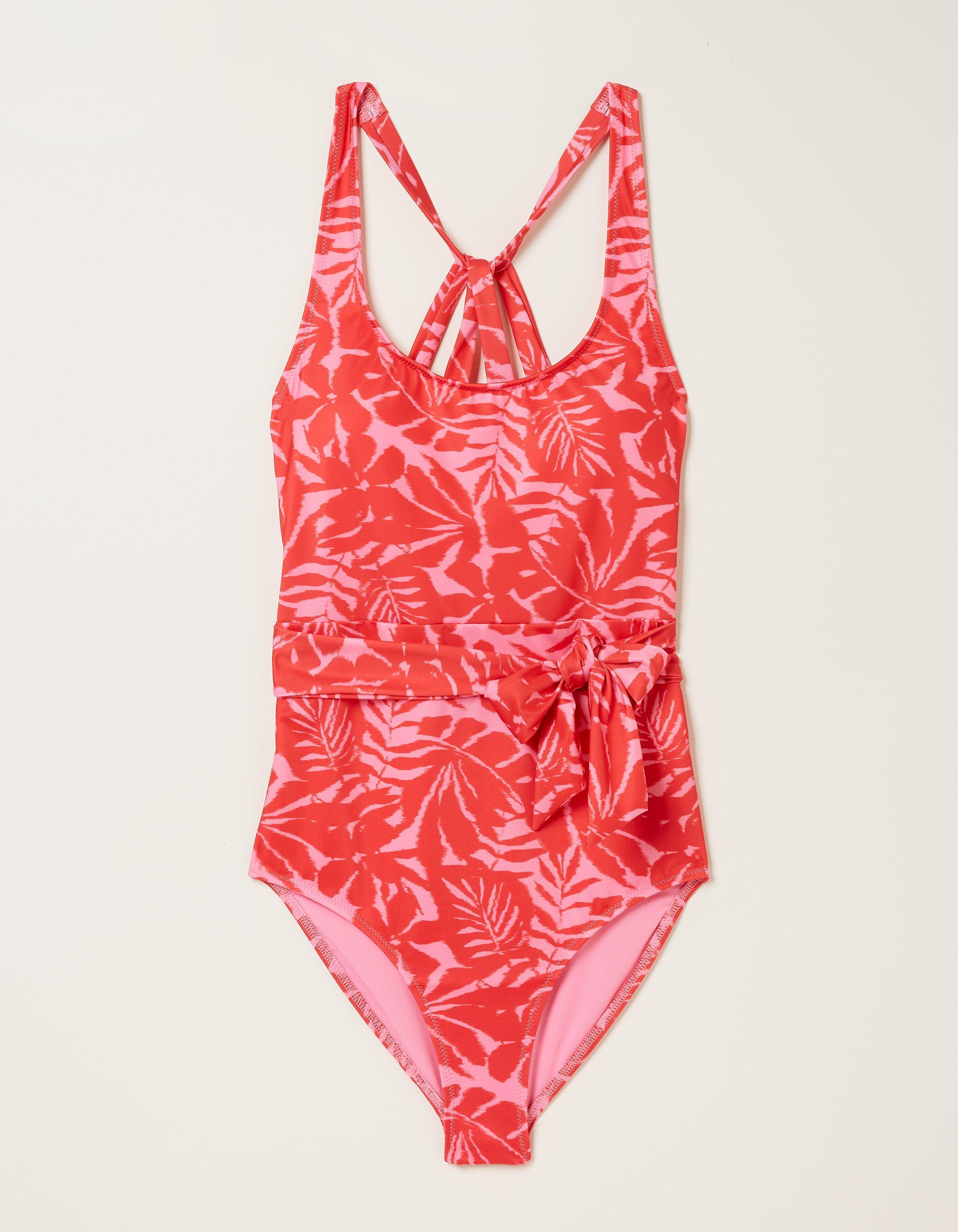 Tummy Control Ikat Leaves Swimsuit