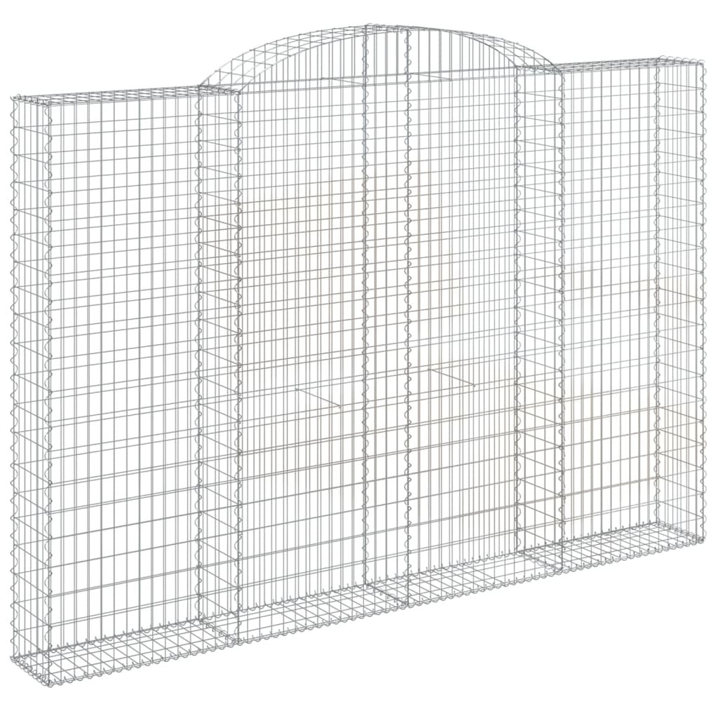 Kosz Gabionowy Łukowaty Siatka Ogrodzenie Ścianka Stal 300x30x200/220 cm