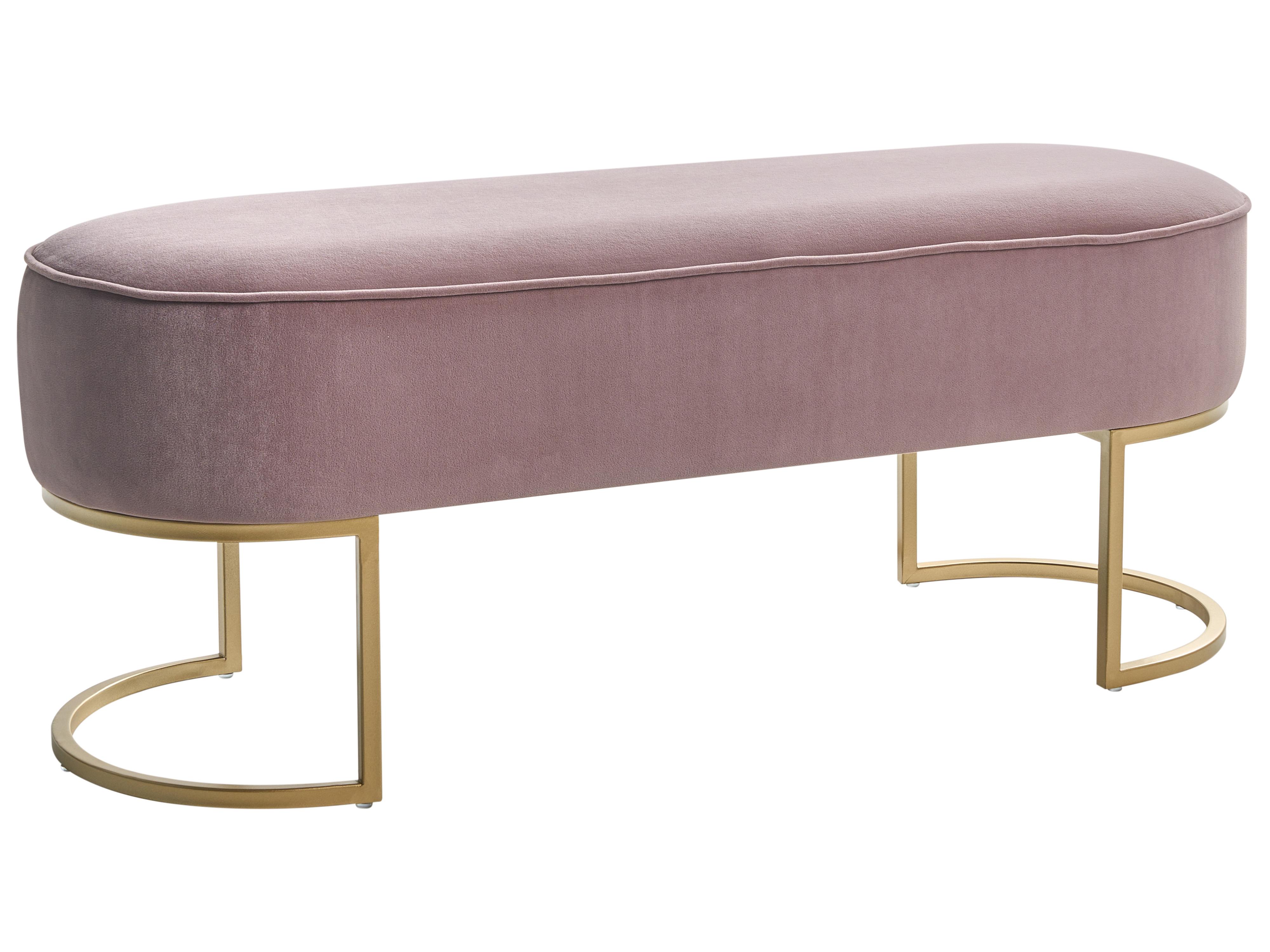 Upholstered Bench MILRY Velvet Pink