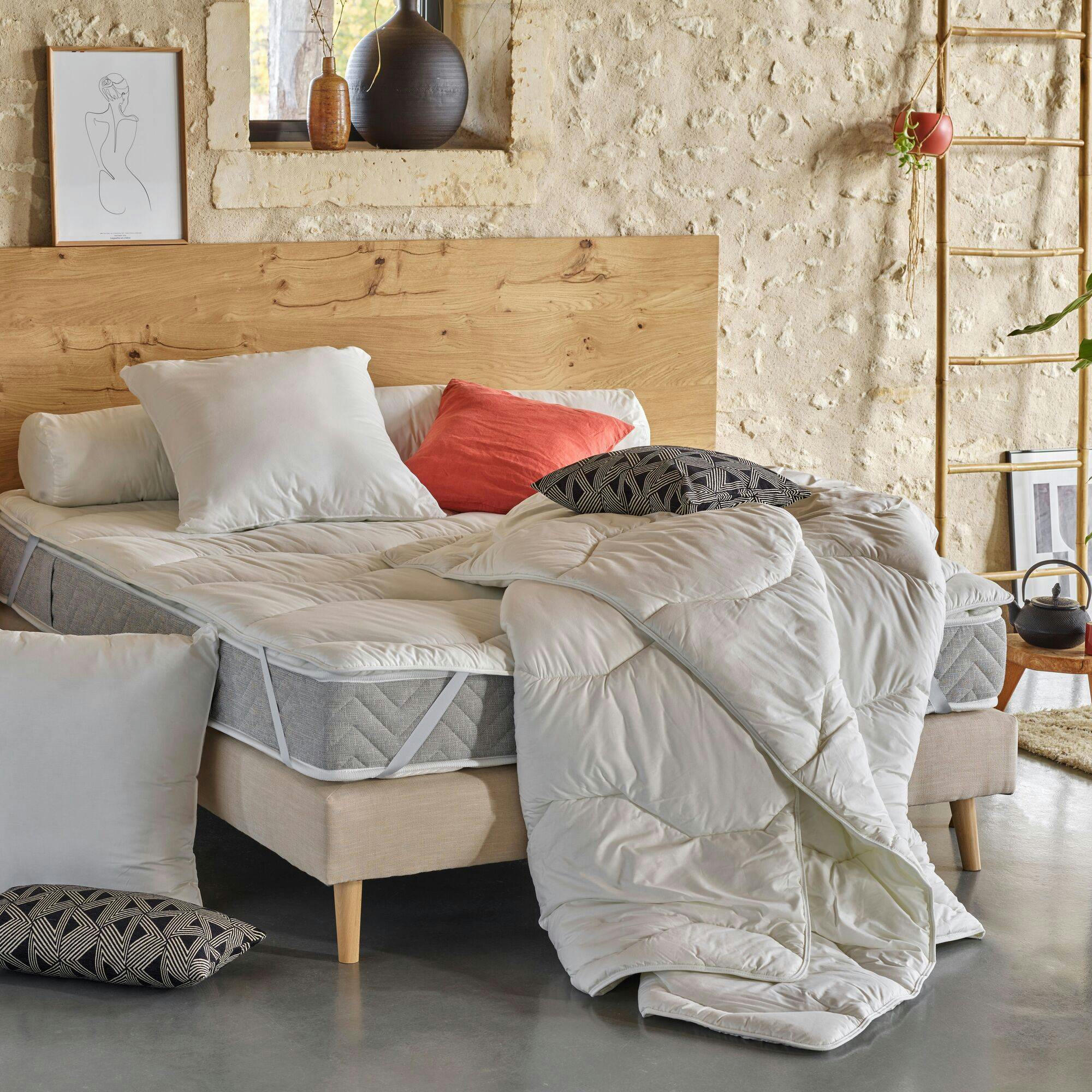 GAELLE - Couette en coton Anti acarien 140 x 200 cm