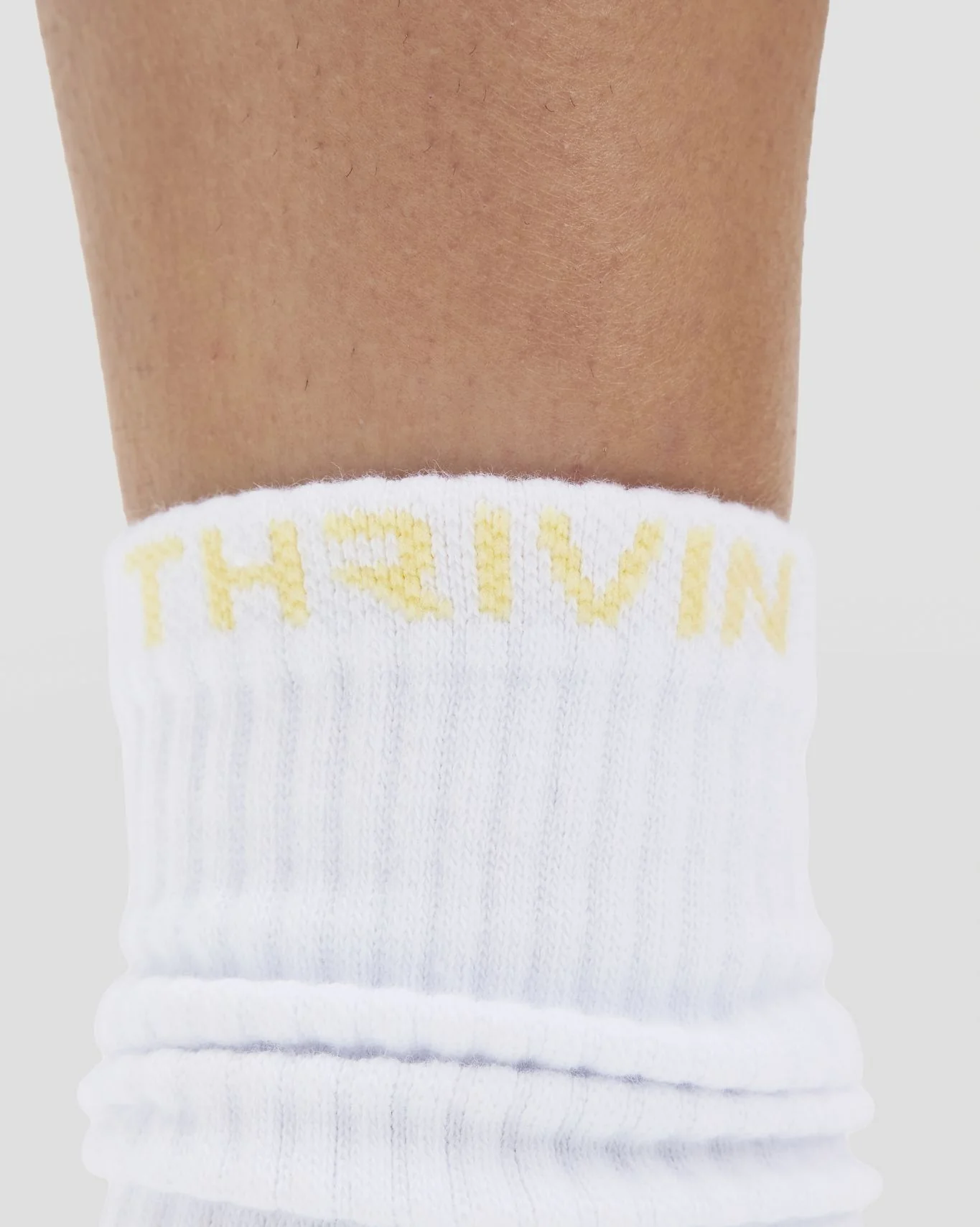 THRIVIN Long Crew Socks | Golden Butter