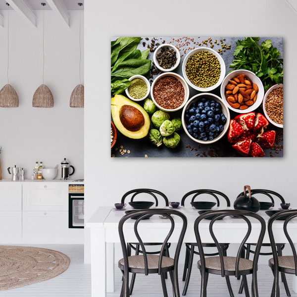 Feeby Obraz, Świeże warzywa i owoce 60x40