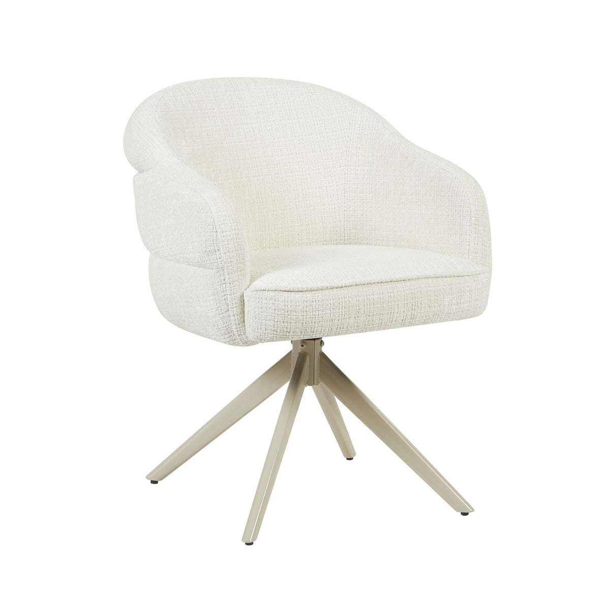 Starfurn Eetkamerstoel Bella - Off White/Beige - Draaibaar - Set van 2