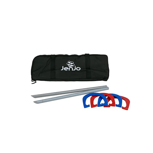 Horseshoes Red And Blue With Silver Metal Pole And Carry Bag