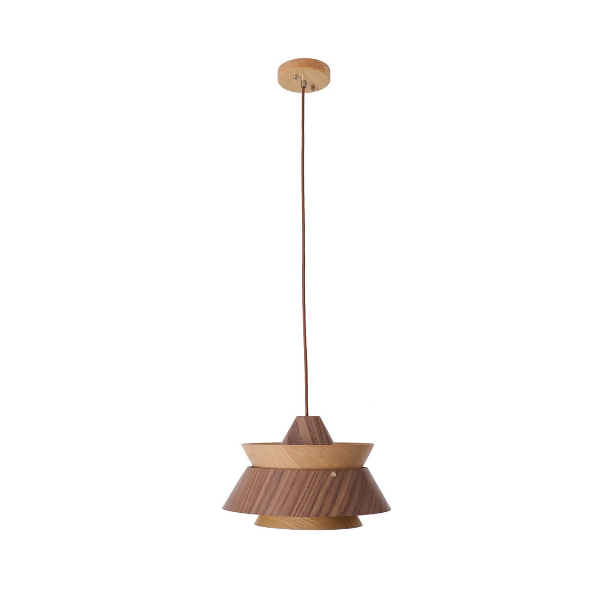 Lampa wisząca jasne drewno-ciemne drewno KIOTO 1xE27x60W Maxlight