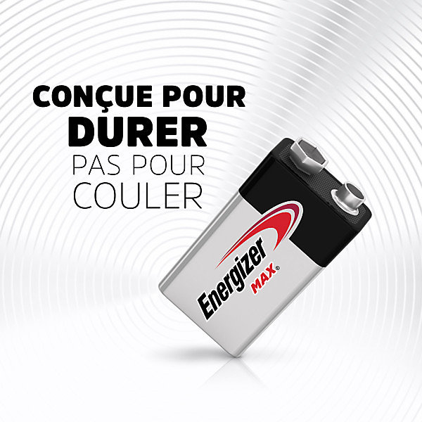 Pack de 3 - Energizer Max Alcaline 9V, pack de 2 Piles