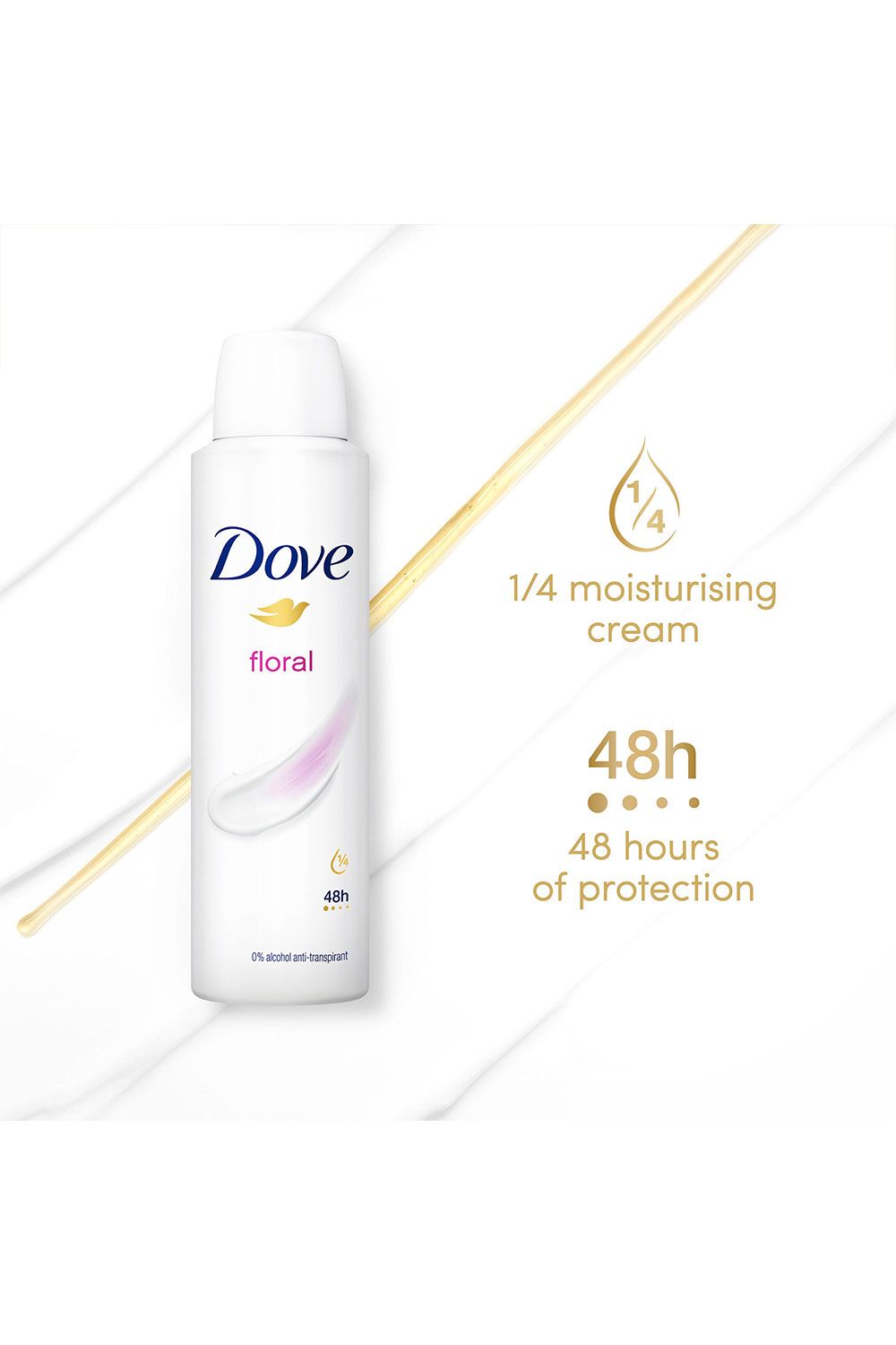 Dove Floral 'Antiperspirant' 48H Sweat Protection Deo for Women 200ml, 3pk