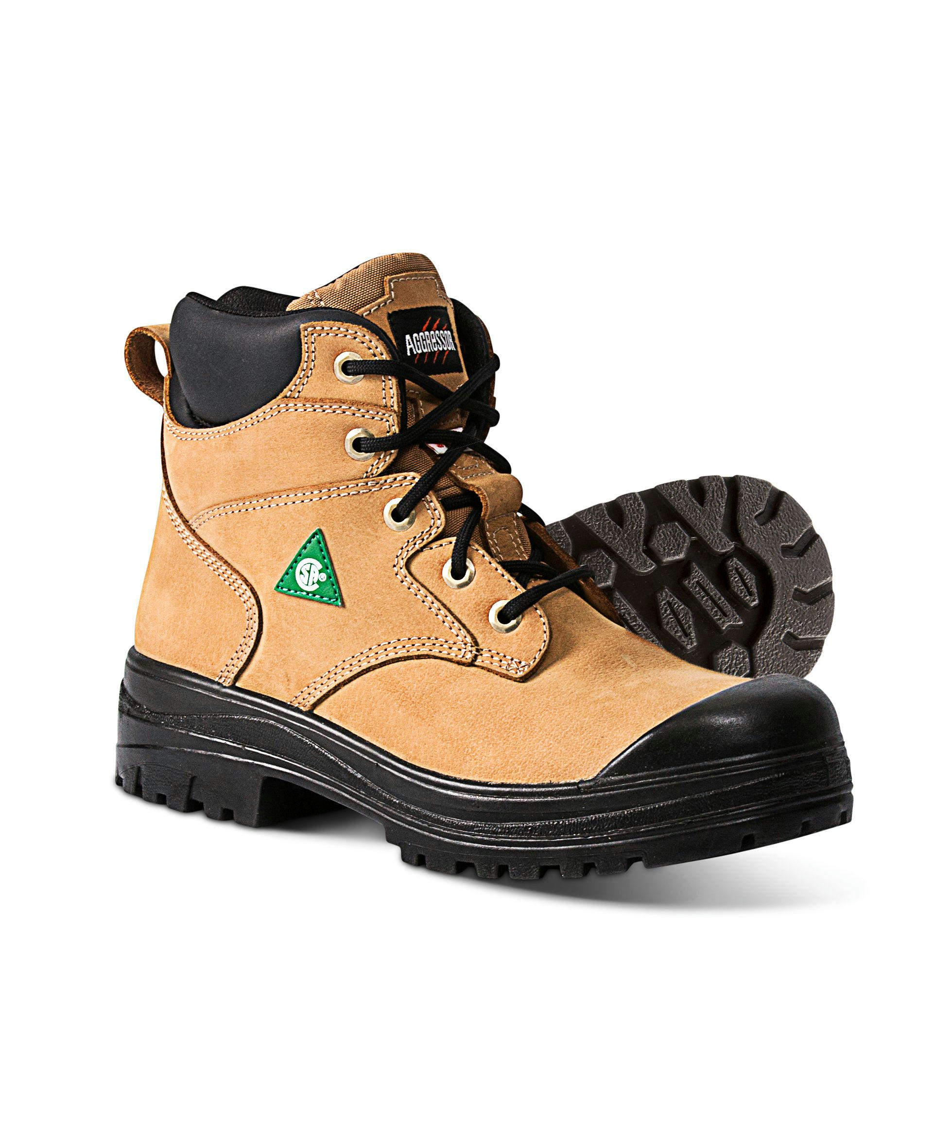 Aggressor Women's 6 Inch Lynx II Steel Toe Steel Plate Work Boots - Brown