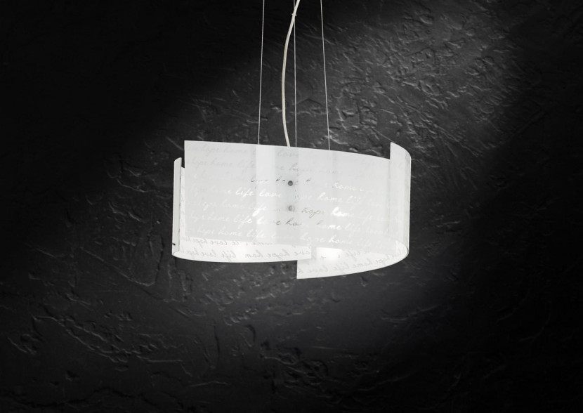 Lampa wisząca biała SIGNA 3xE27x40W wym: 150x50x50 cm Trio