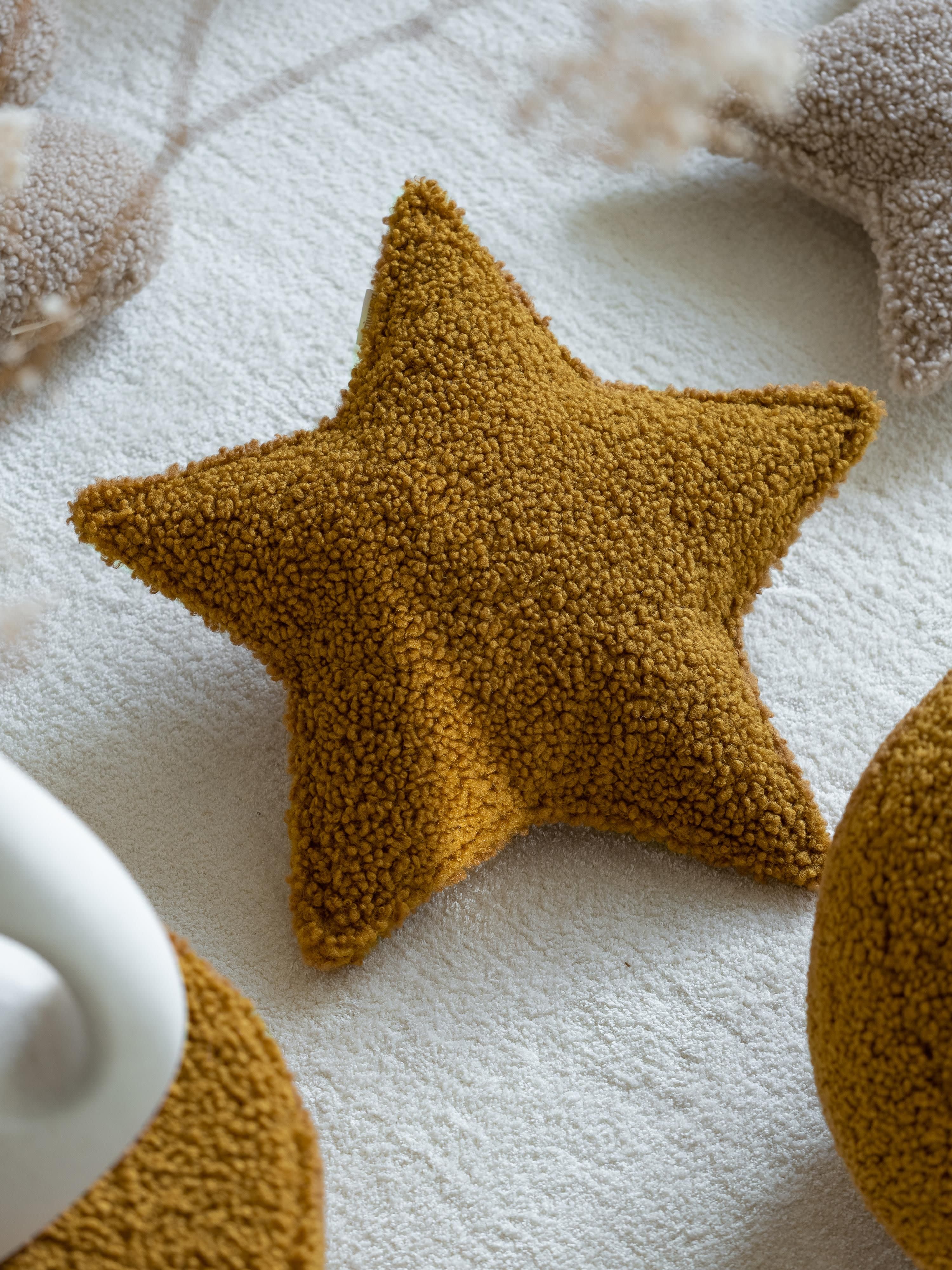 Kinder Teddy-Kuschelkissen Star