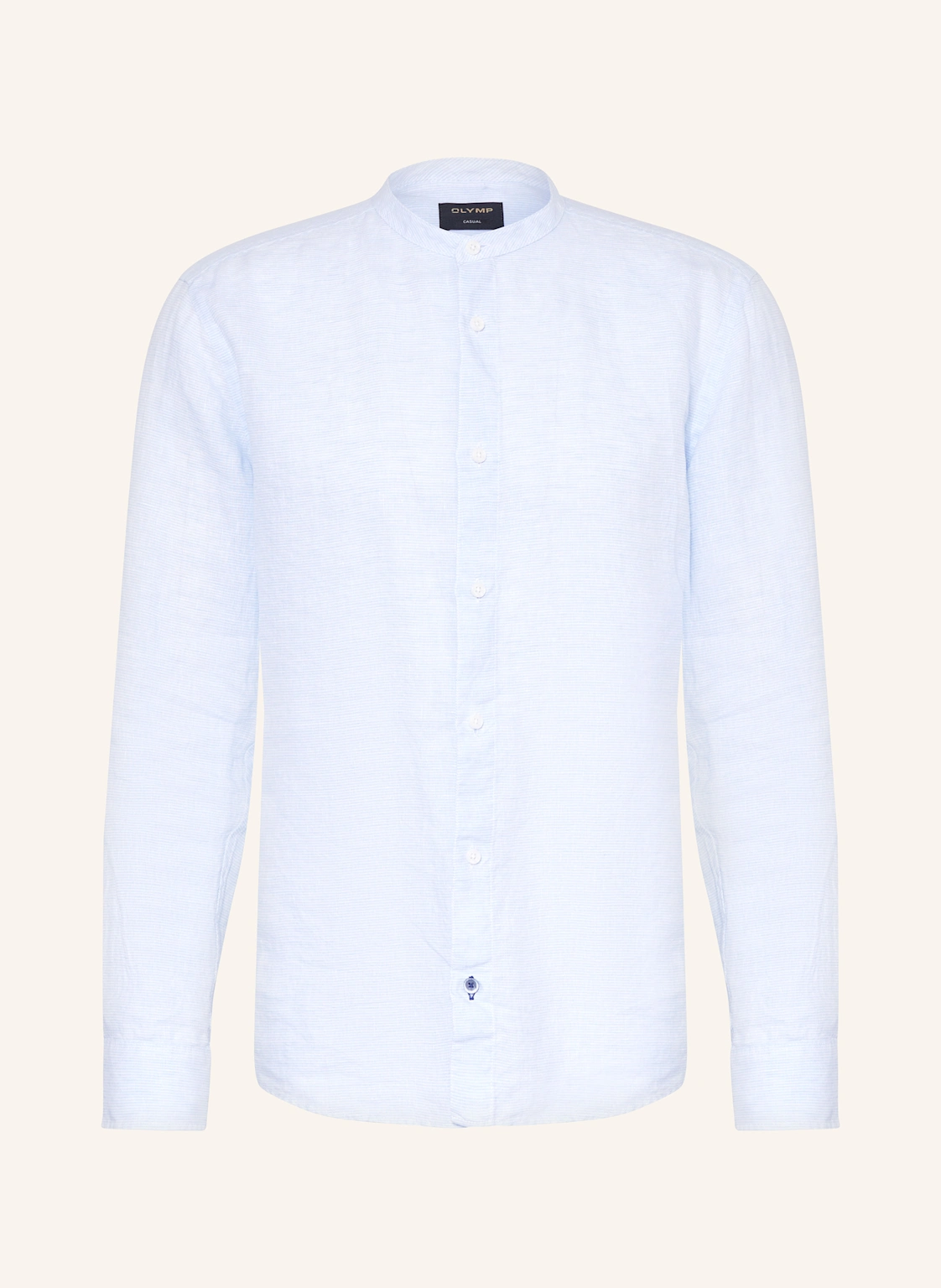 OLYMP Leinenhemd Casual regular fit mit Stehkragen