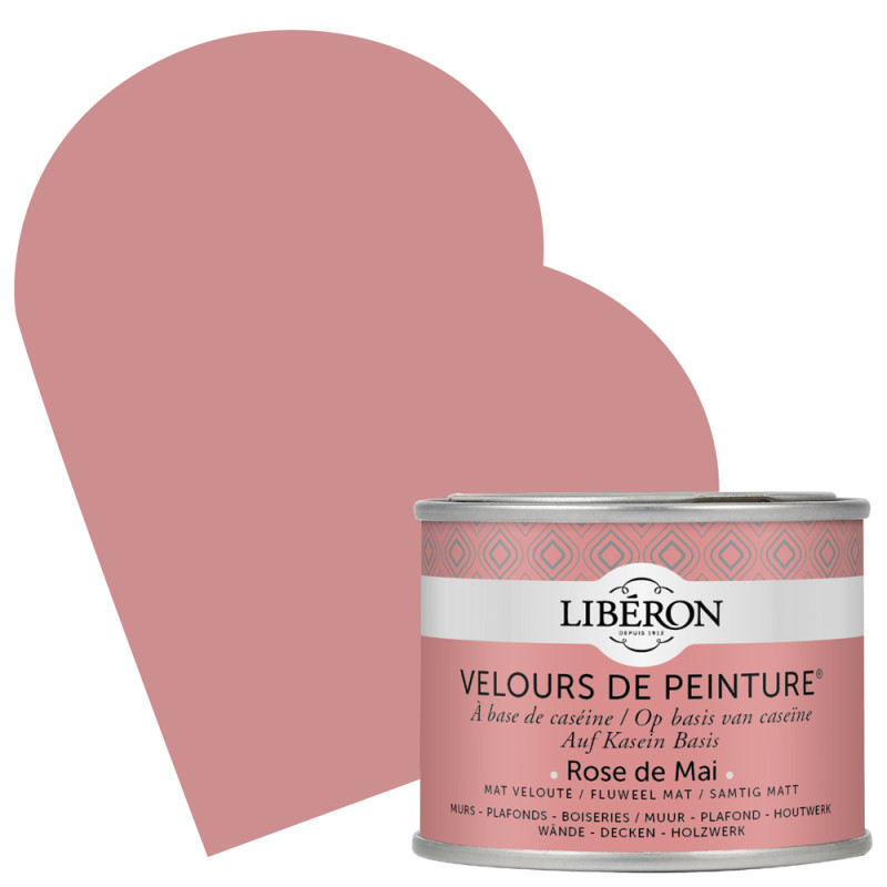 Peinture pour murs Velours de Peinture rose de mai mat 0,125 L LIBERON