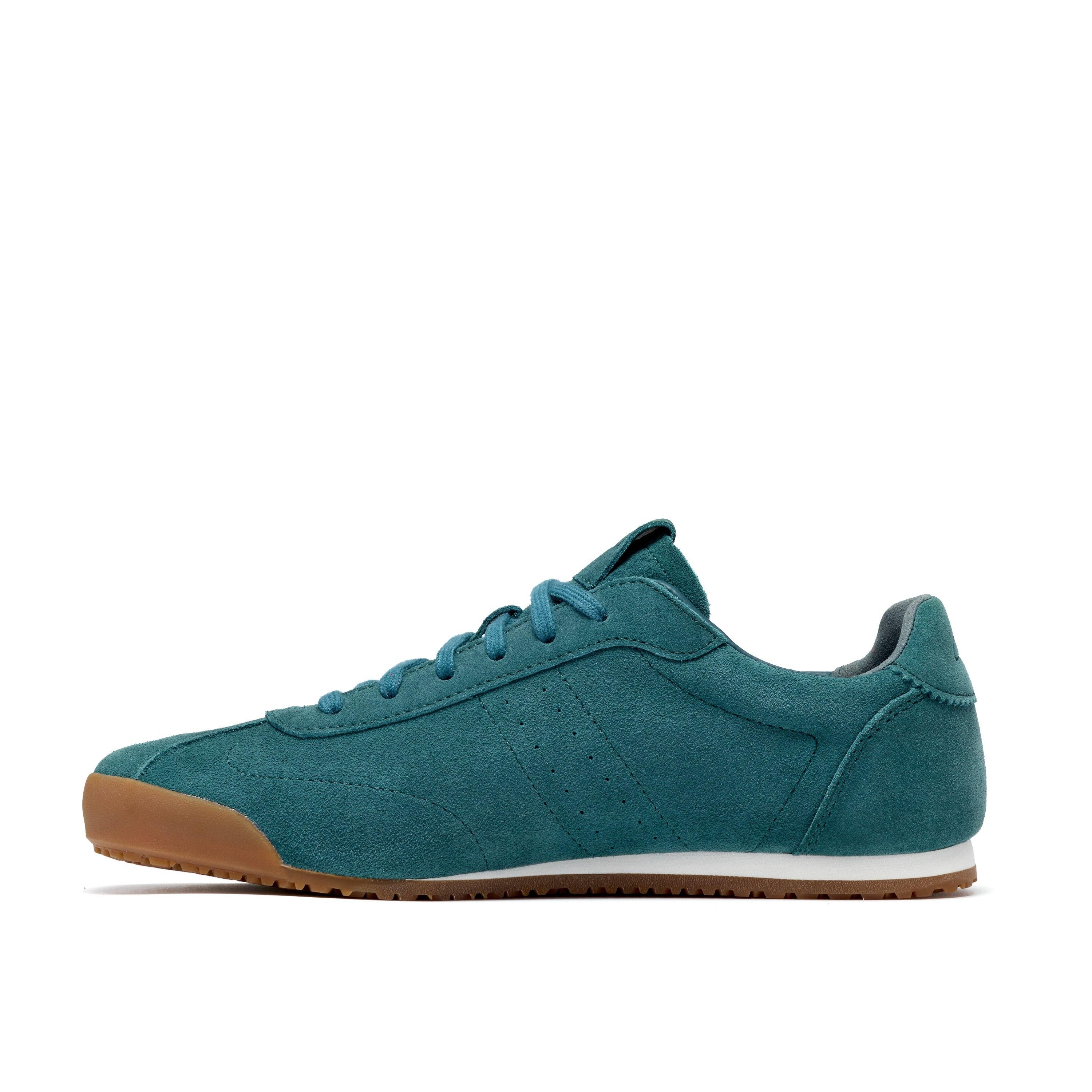 Clarks Moritz Lo Teal Suede Trainers
