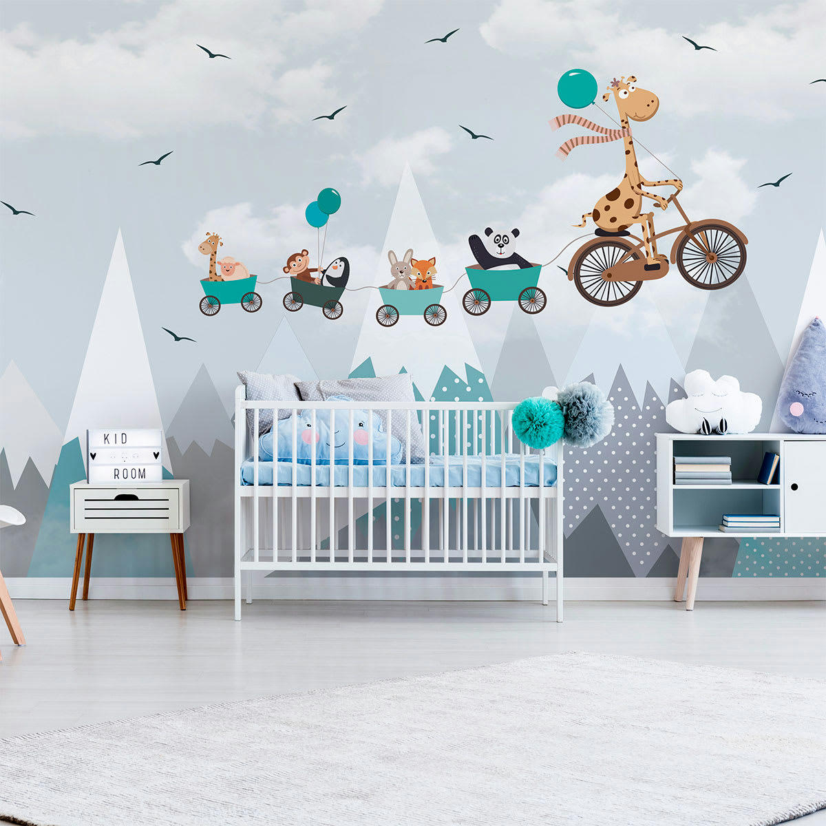 - Papier Peint animaux en voyage 250x480cm