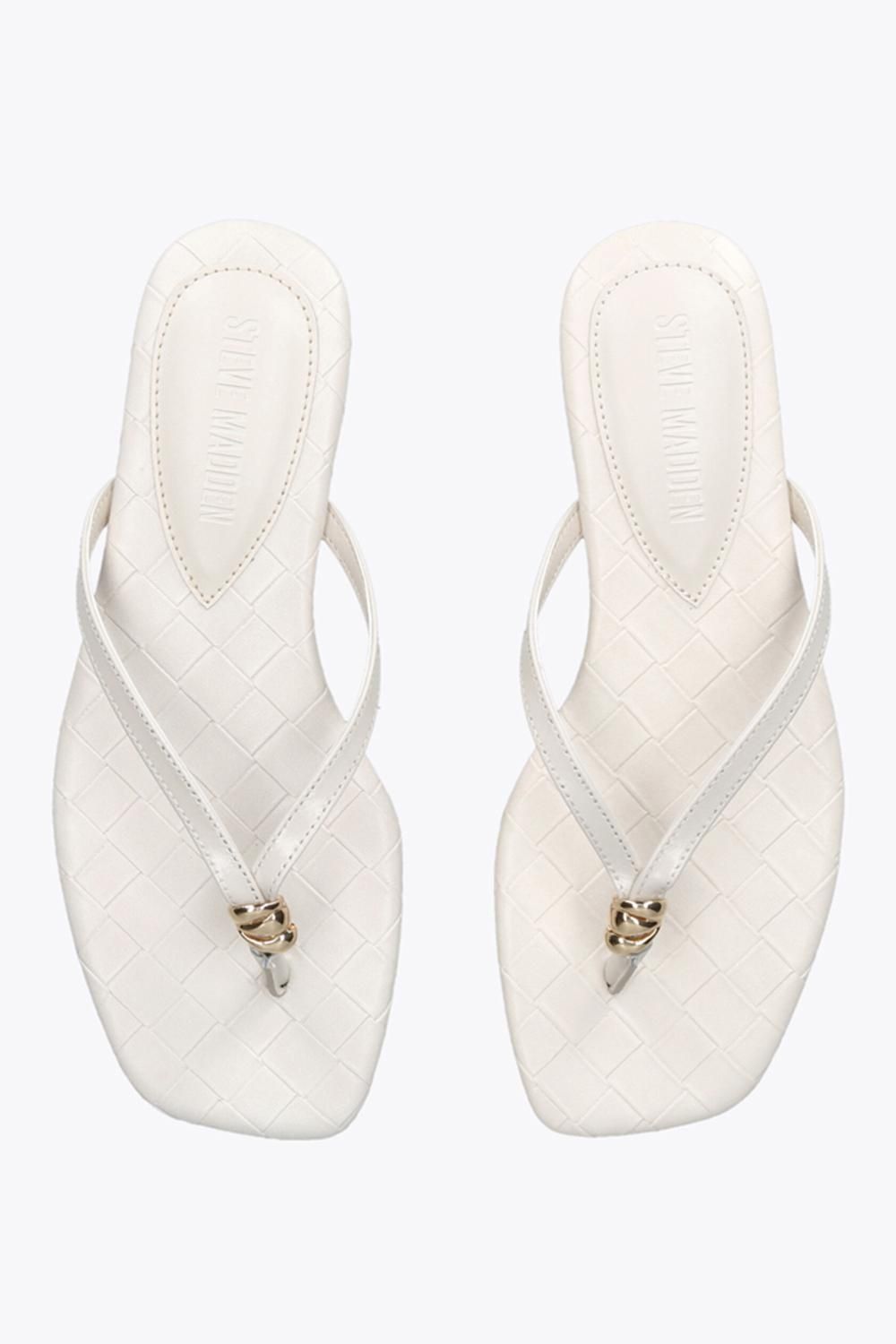 STEVE MADDEN Maliyah White' Leather Sandals
