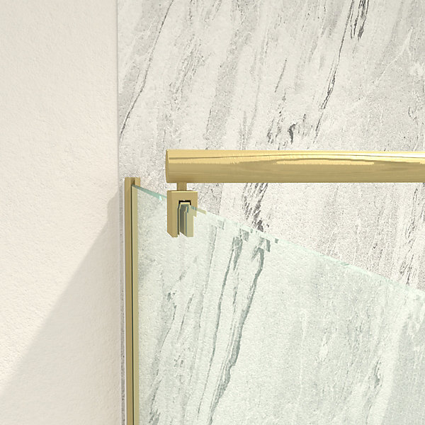 Barre de fixation murale OR DORE BROSSE réglable de 70 à 100cm pour paroi de douche FREEDOM 2 GOLD