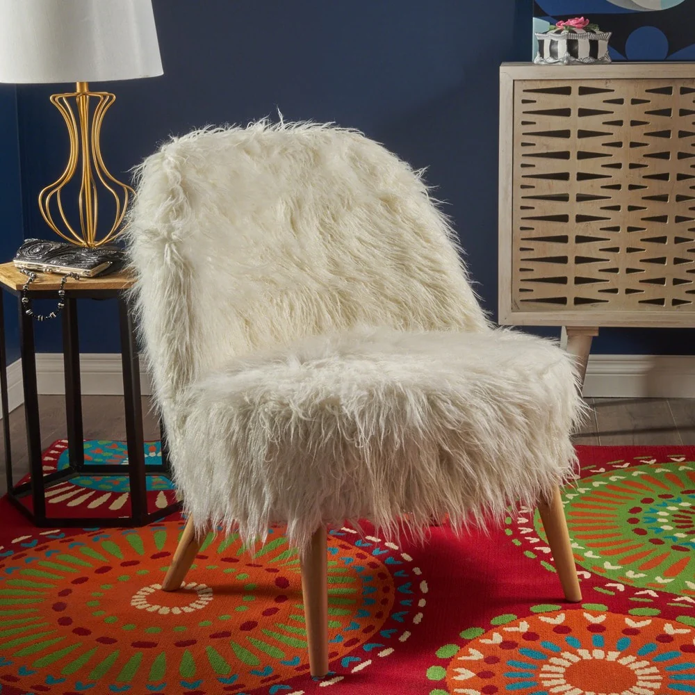 Cheryiie Faux Fur Accent Chair by Christopher Knight Home