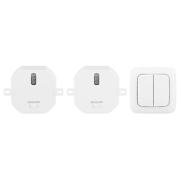 Pack interrupteur double   2 modules intérieurs