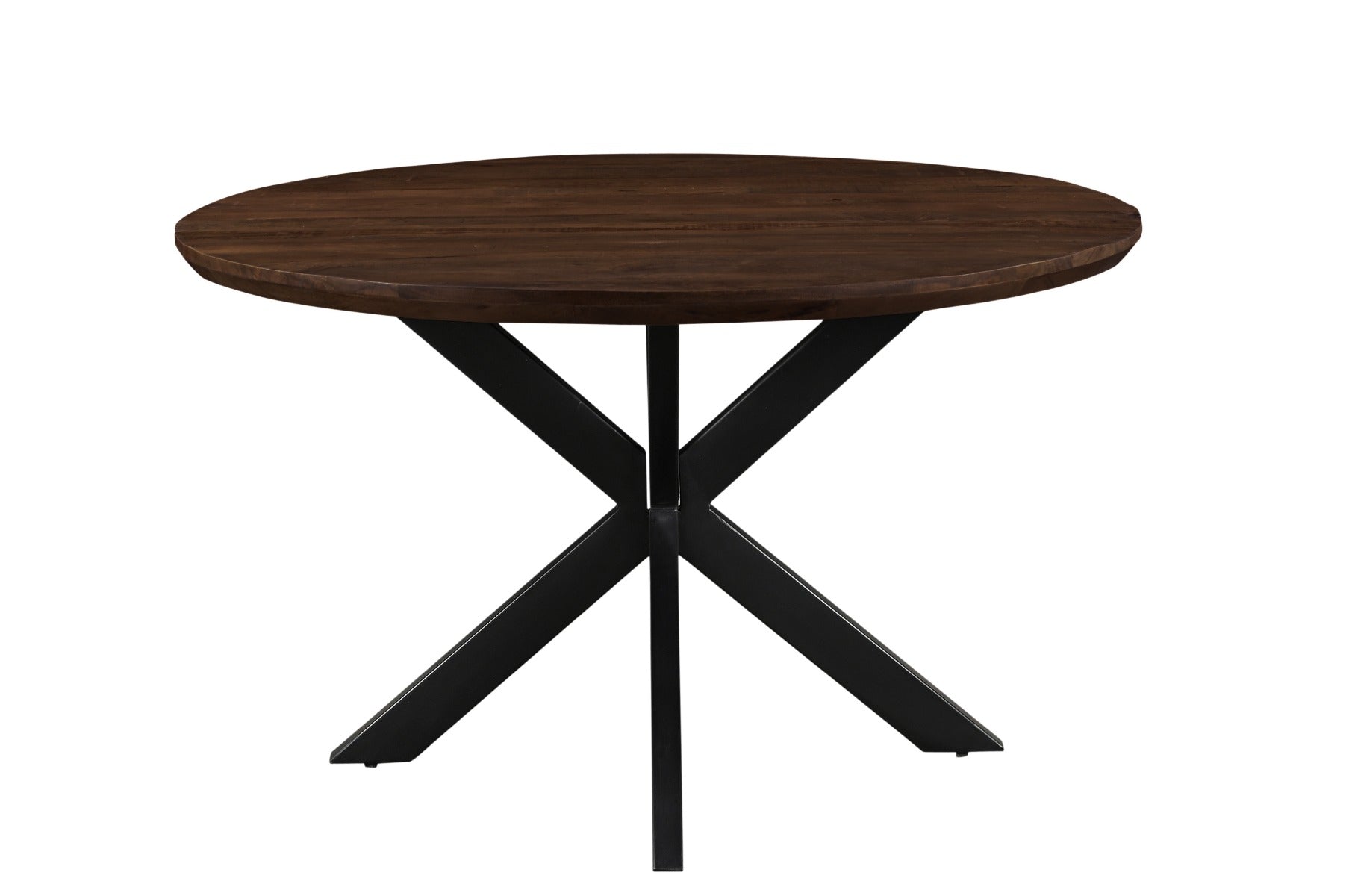 Livingfurn eetkamertafel Jesper Round - 130cm - mangohout - bruin