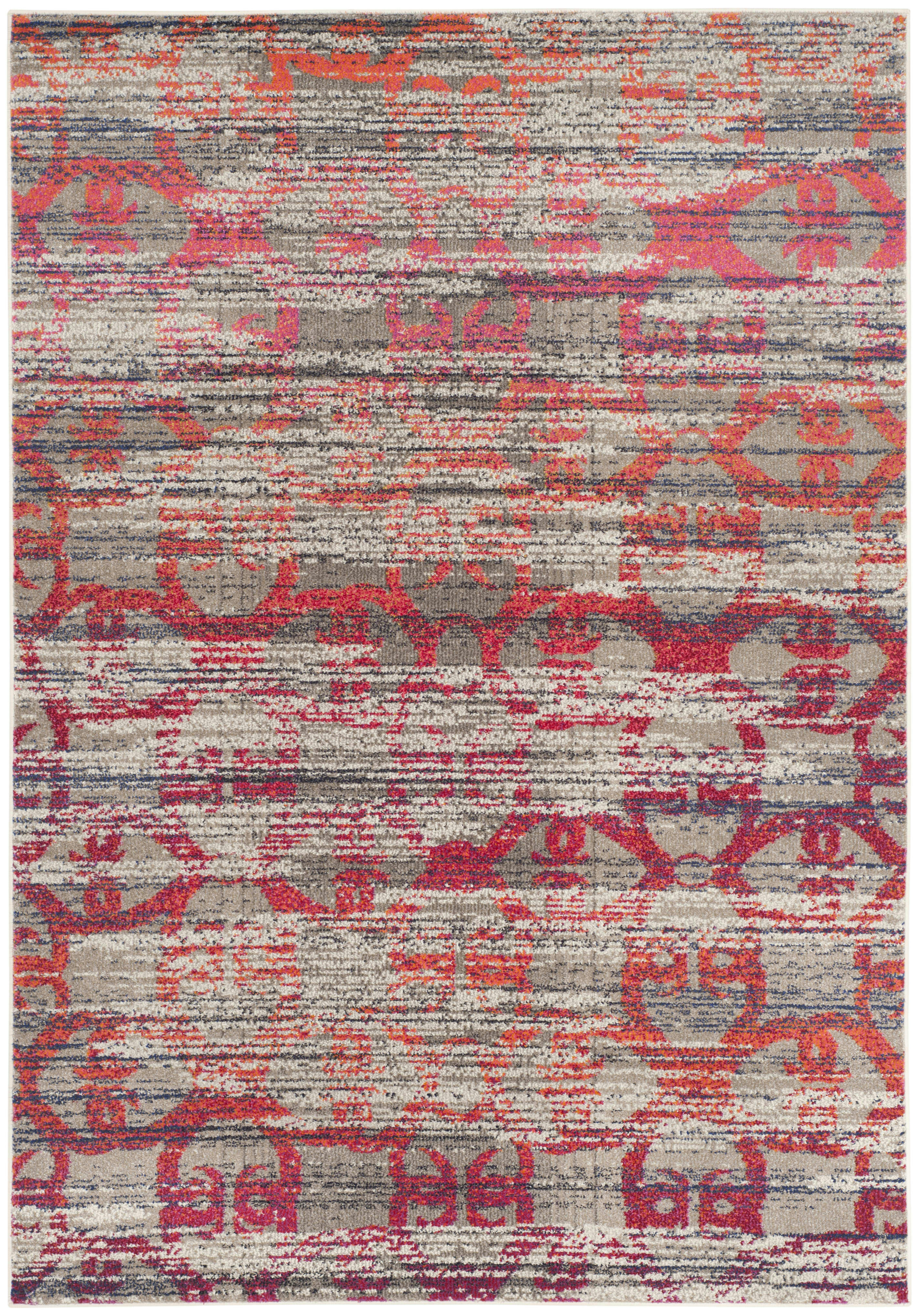 MONACO - Tapis de salon interieur en gris & multicolore, 201 x 279 cm