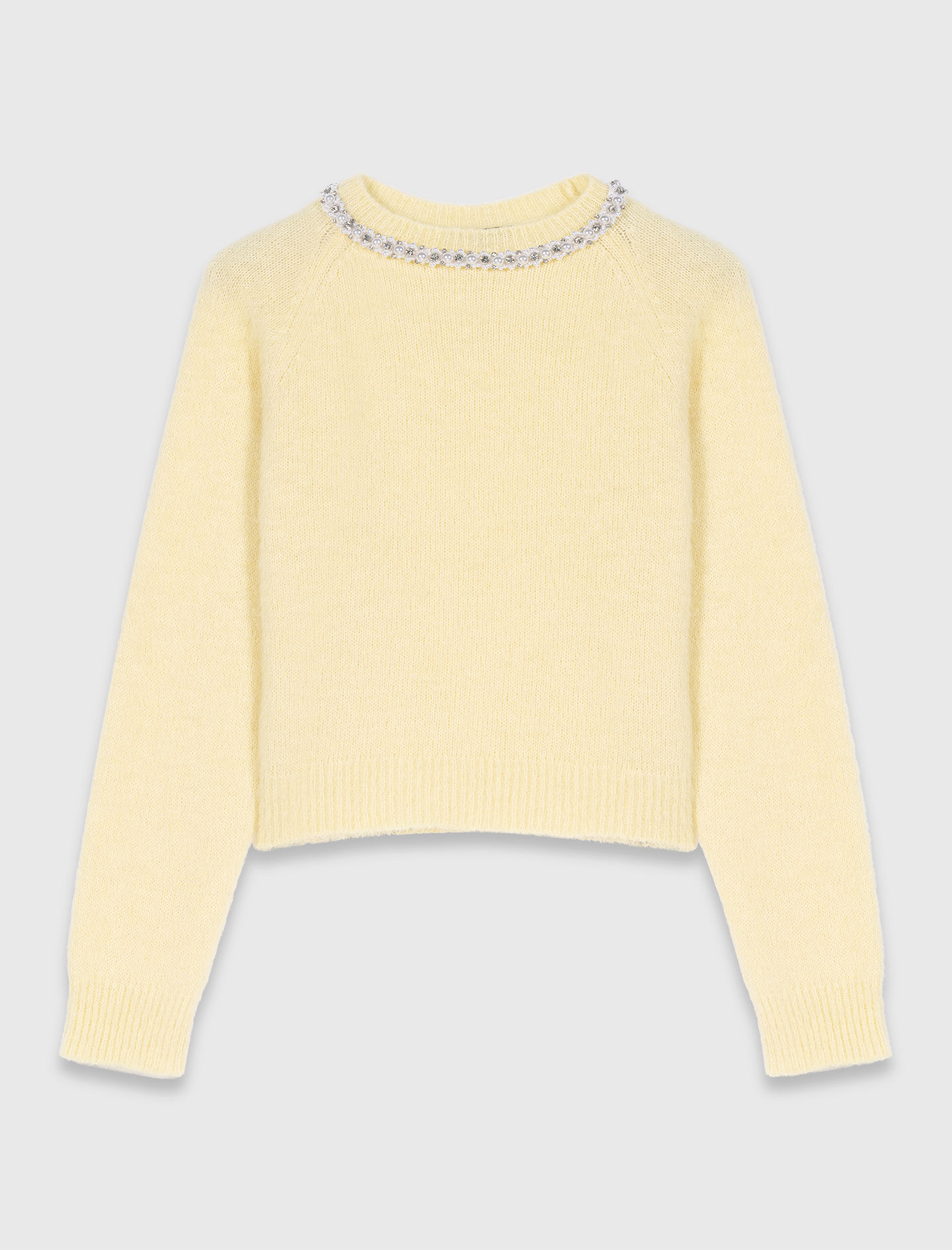 Pull à col bijou