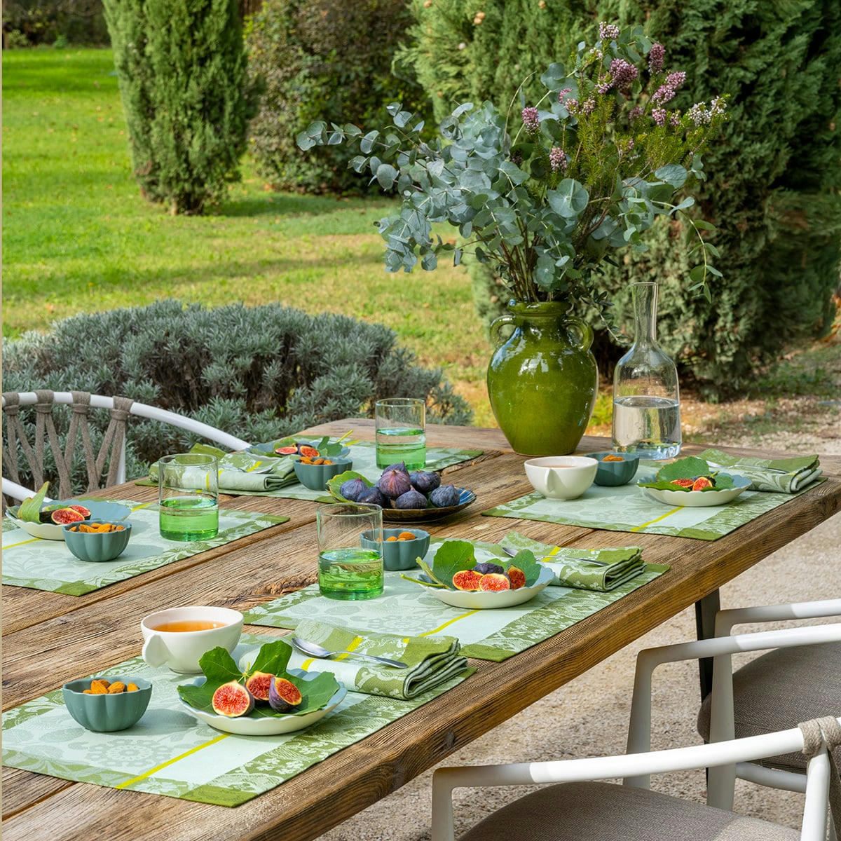 VOYAGE ICONIQUE - Set de table en coton figuier 50 x 36