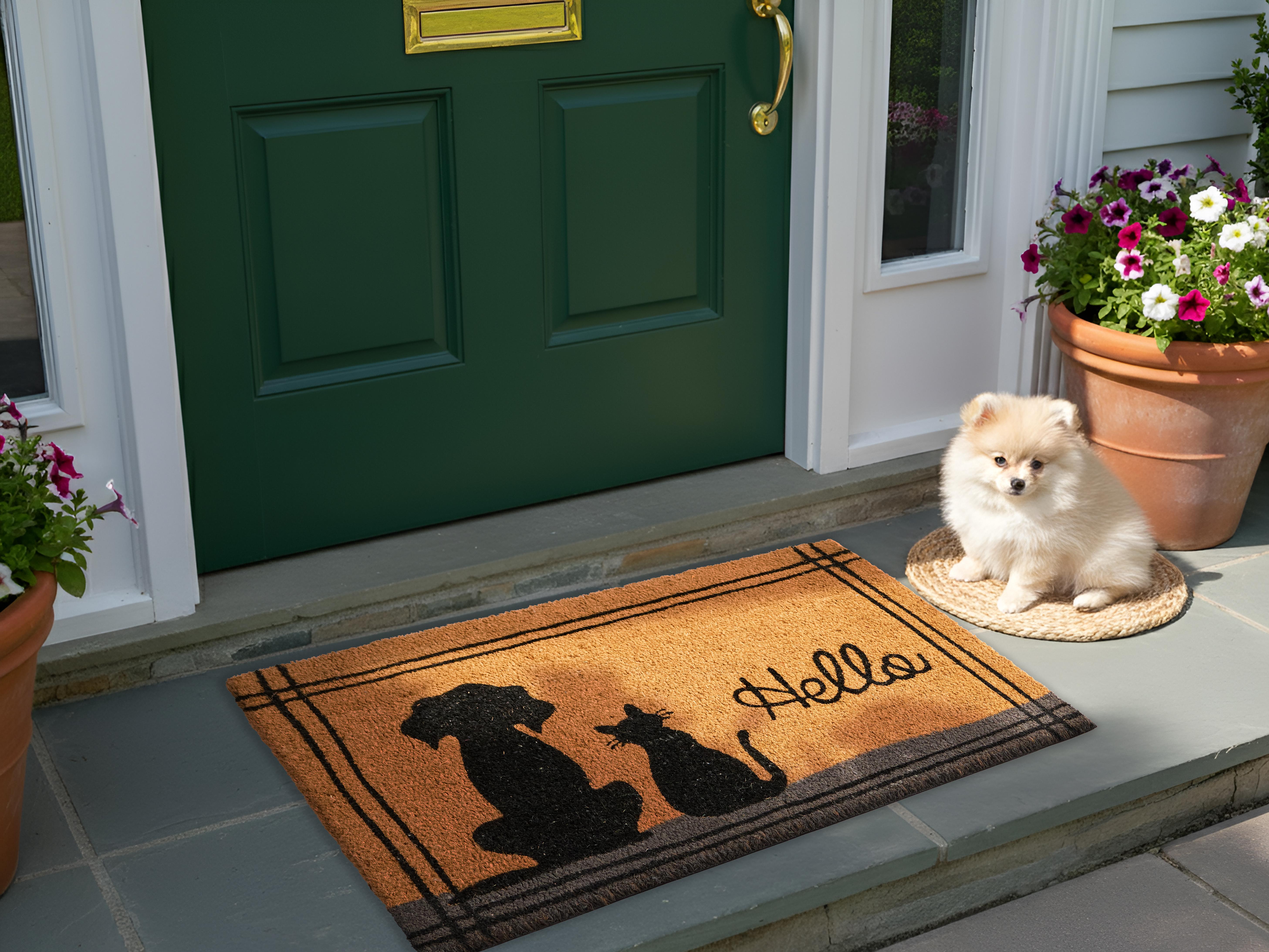 Doormat MARAGANG Natural 60 x 90 cm Cat Dog Coir