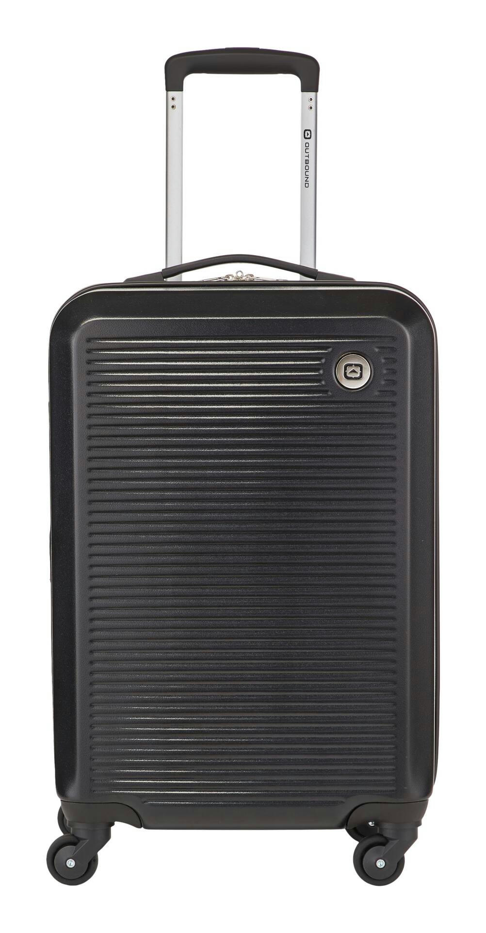 Outbound Hardside Spinner Wheel Carry-On Travel Luggage Suitcase, Black, 20-in