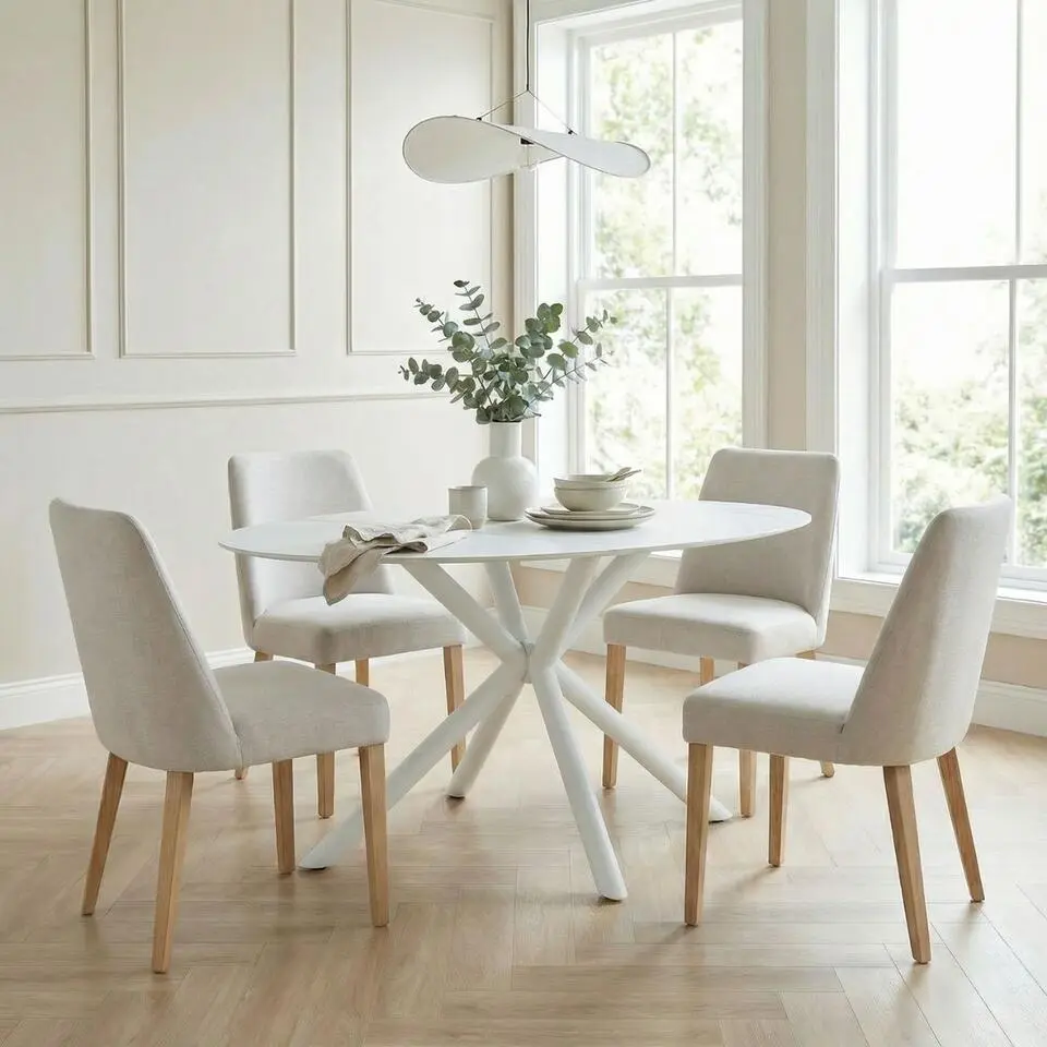 Eettafel Ovaal - Wit Keramisch/Metaal - 180x90x75cm - Roxy