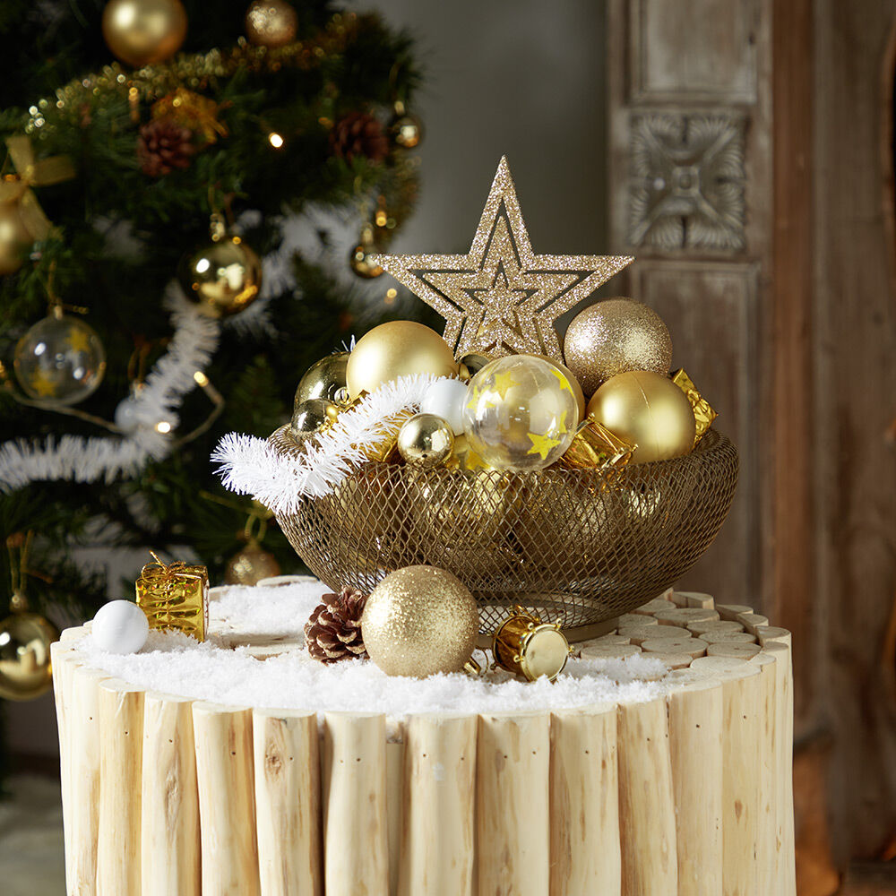 Kit décoration pour Sapin de No&euml;l Doré x40