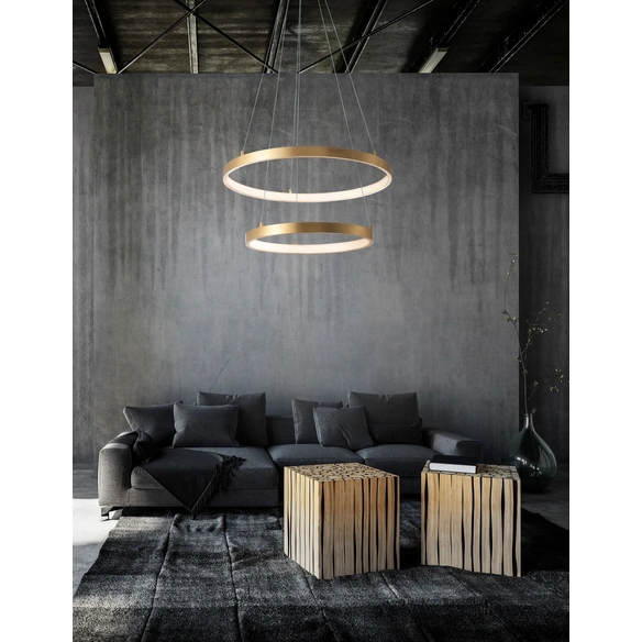 Pendelleuchte »Leon«, LED, 67 W, Höhe: 150 cm, goldfarben