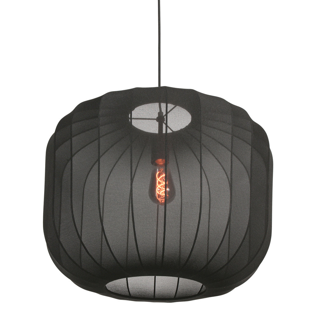 Anne Light & Home Hanglamp Sable Zwart Linnen Ø 55 cm
