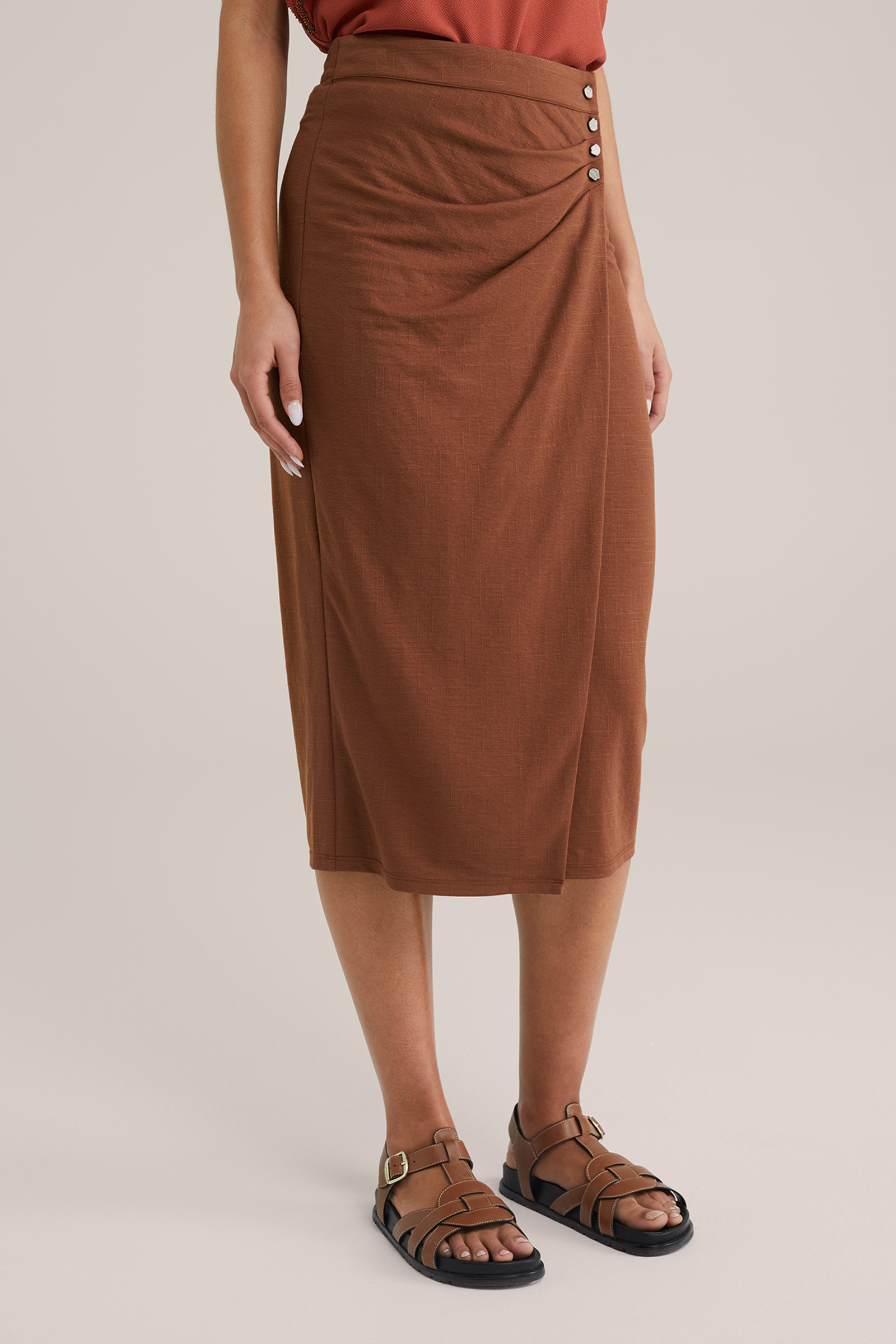 Dames Midi-rok met stretch