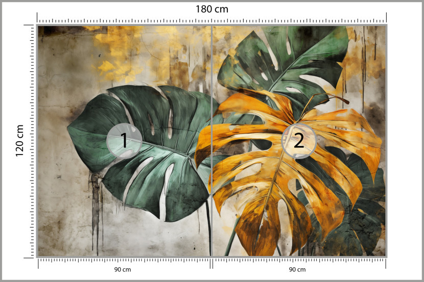 Fototapeta Abstrakcyjne Monstery Na Betonie 180x120cm