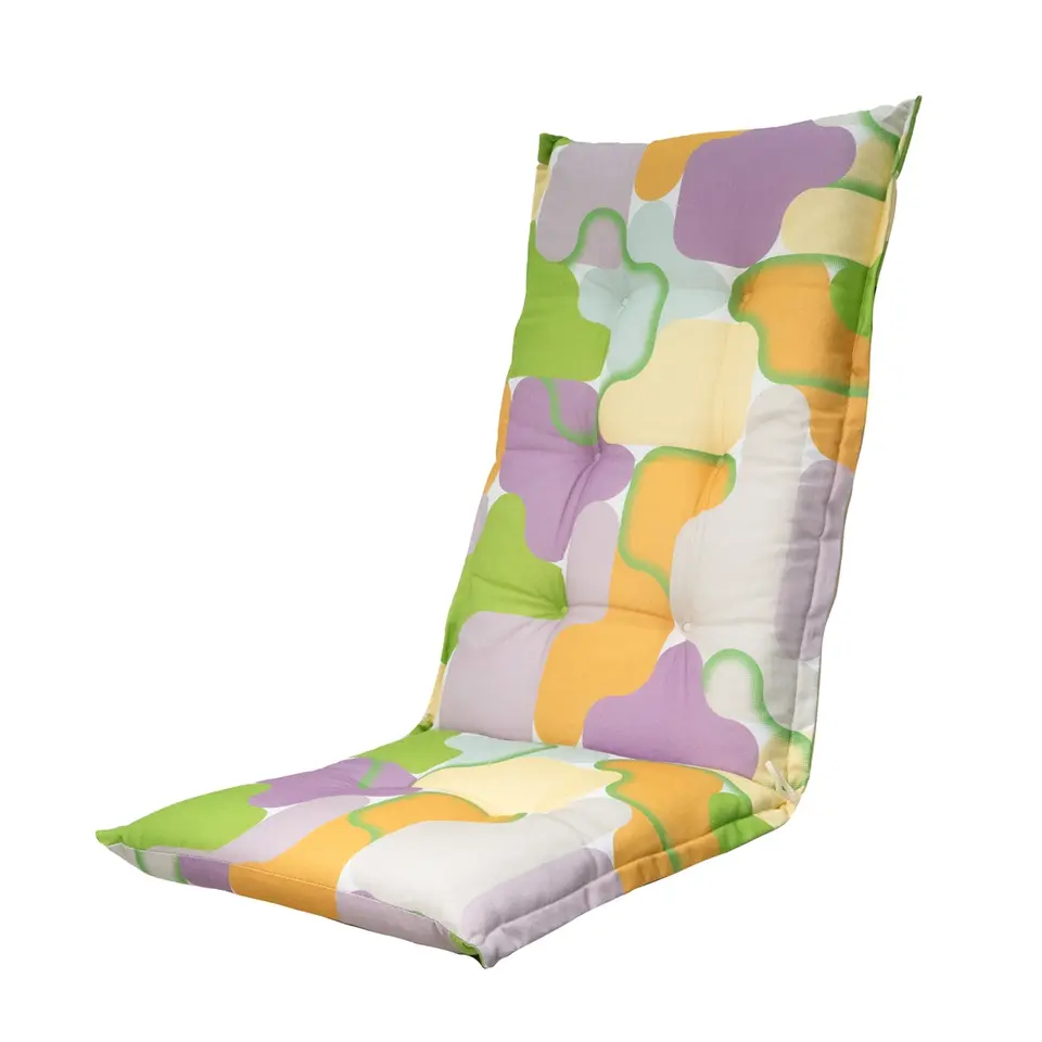 Madison - Tuinstoelkussen Hoge Rug Grafi lila - Ca. 123x50 cm - Set van 4