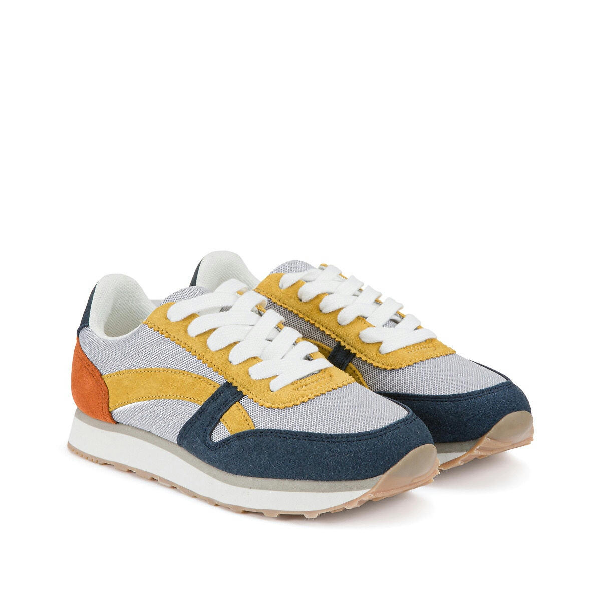 Baskets style rétro running multicolores