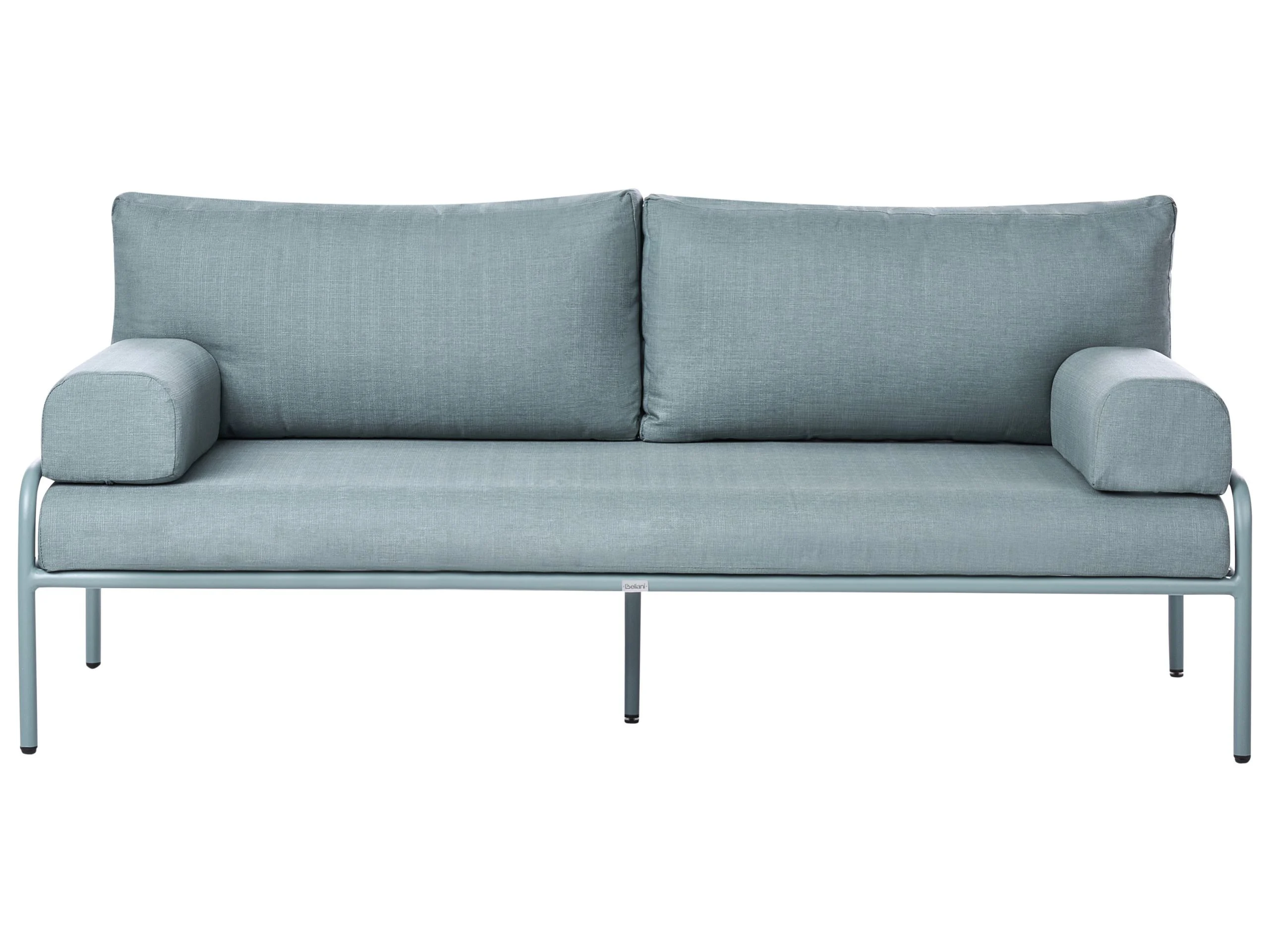 Sofa ogrodowa metalowa kanapa 2-osobowa miętowa