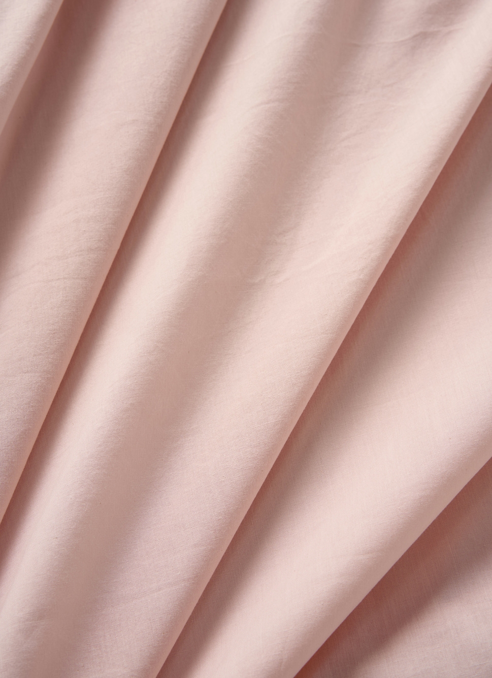 DRAP HOUSSE UNI EN COTON LAVÉ BIO ROSE CLAIR