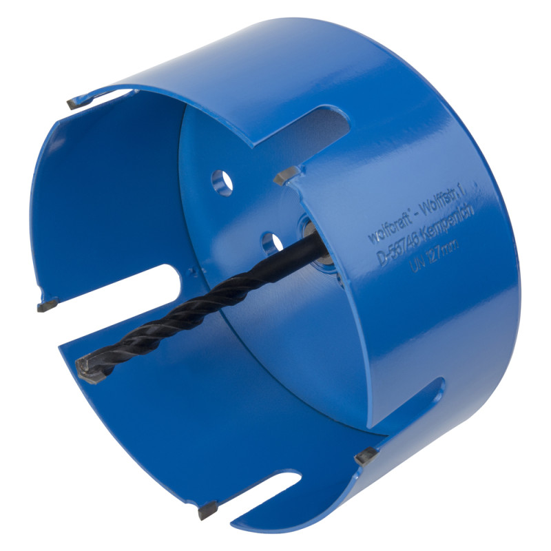 Trépan multi-matériaux à pastilles de carbure Ø 127 mm WOLFCRAFT