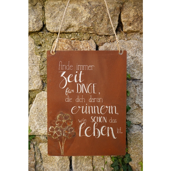 Dekoration »Erinnern«, Tafel, BxH: 26 cm x 30 cm