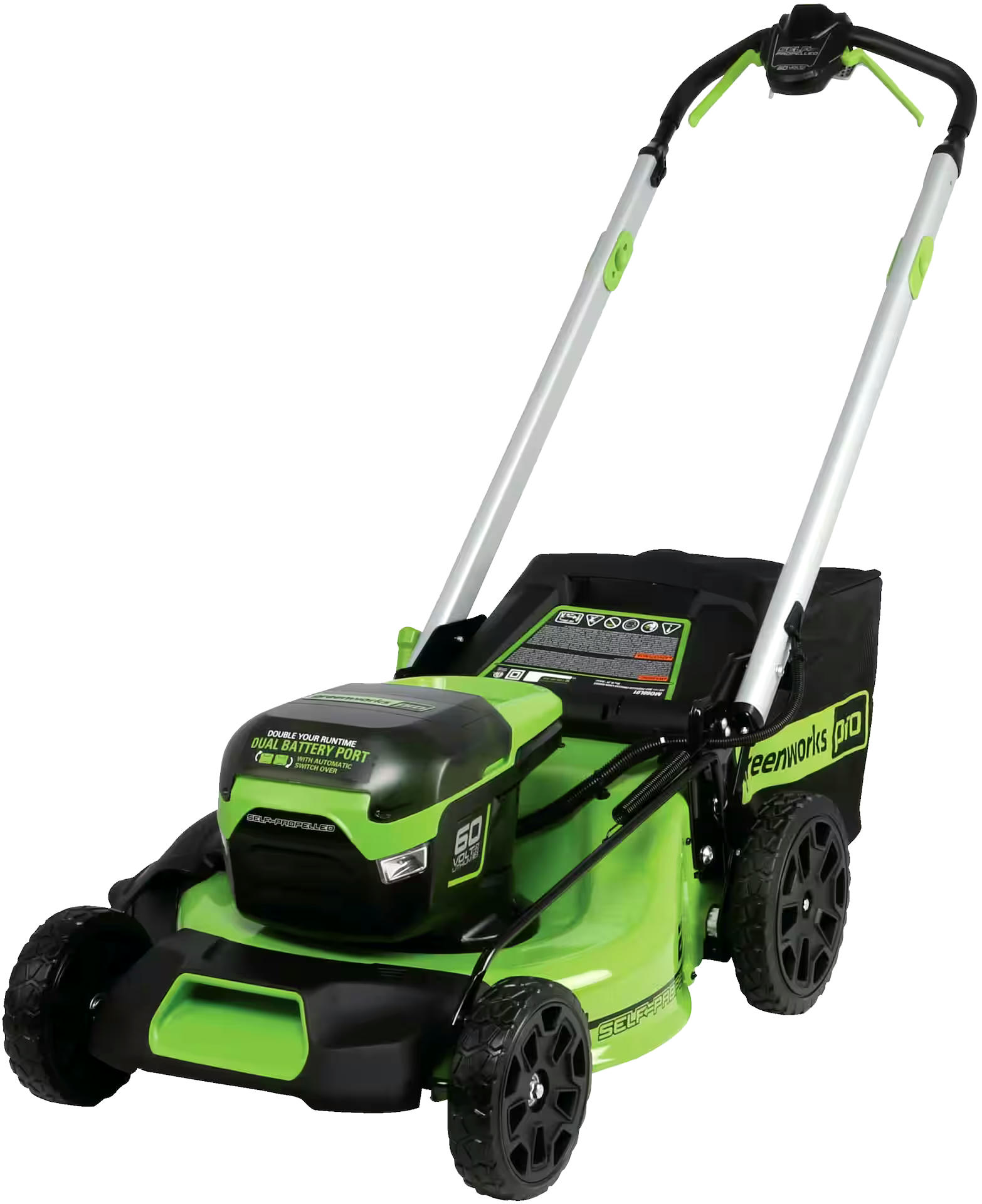 Greenworks PRO 60V  3-in-1 Variable Speed, Cordless Self-Propelled Lawn Mower, 21-in