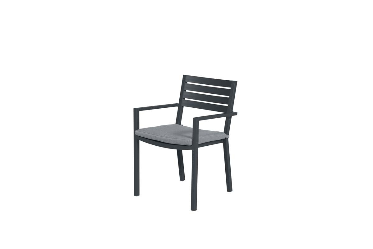 Oklahoma dining fauteuil - carbon black - mid grey