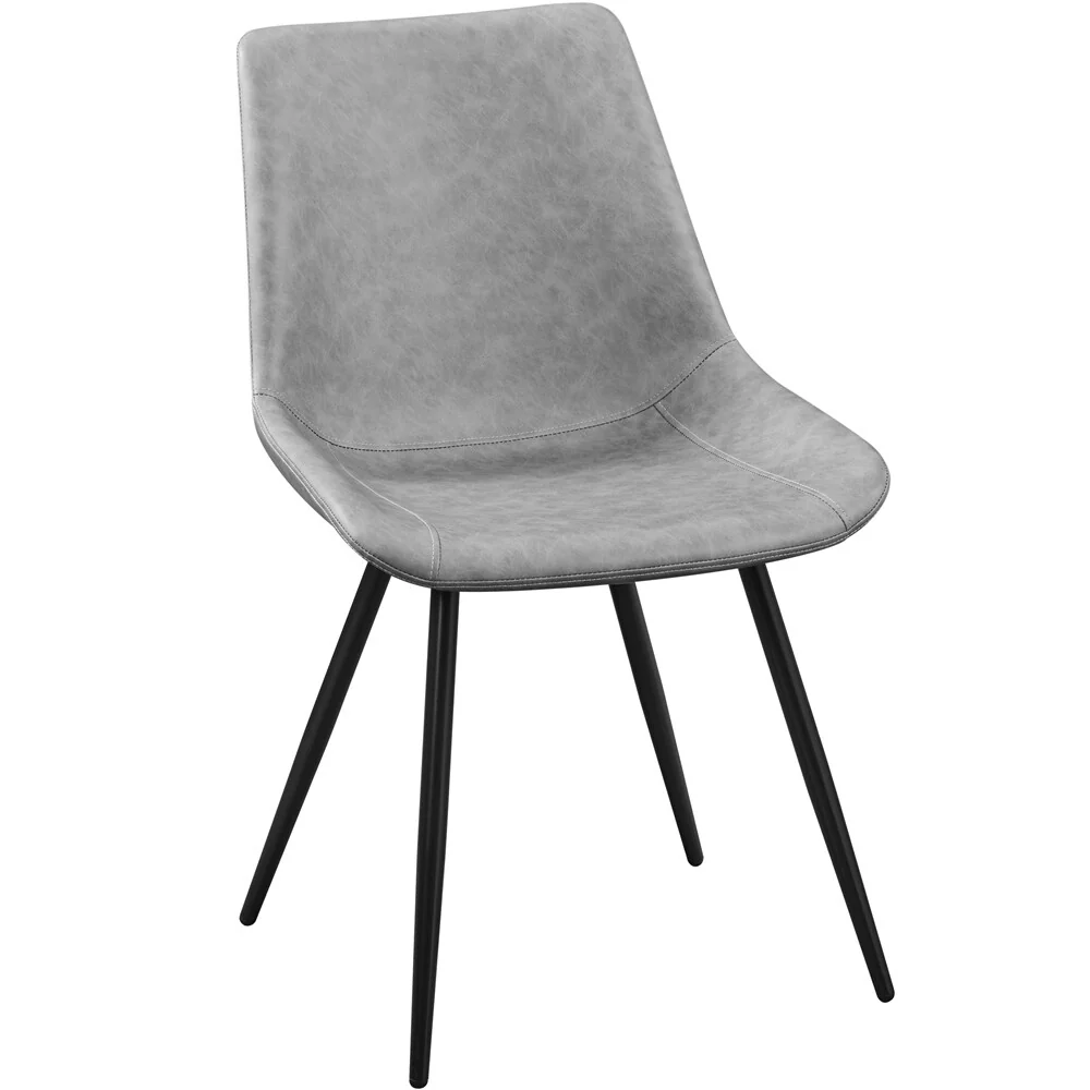 Yaheetech 2PCS Faux Leather Dining Chairs With Metal Legs - N/A
