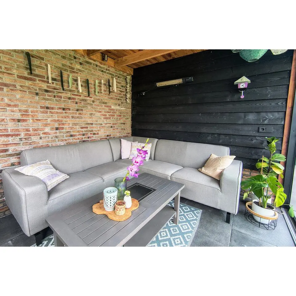 VDG Boavista Sunbrella hoekbank (3-delig) - Nature Grey