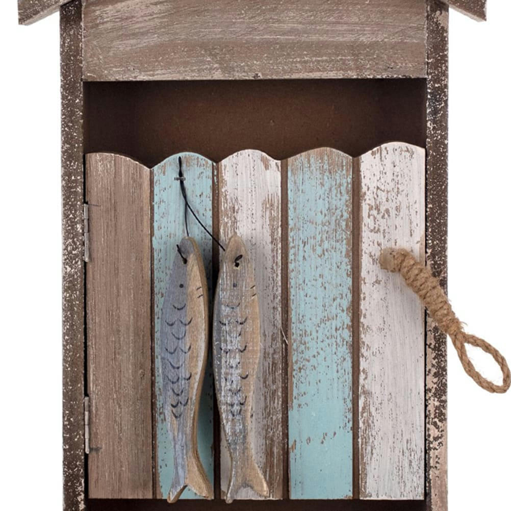 - Coffret à clefs en bois thème marin