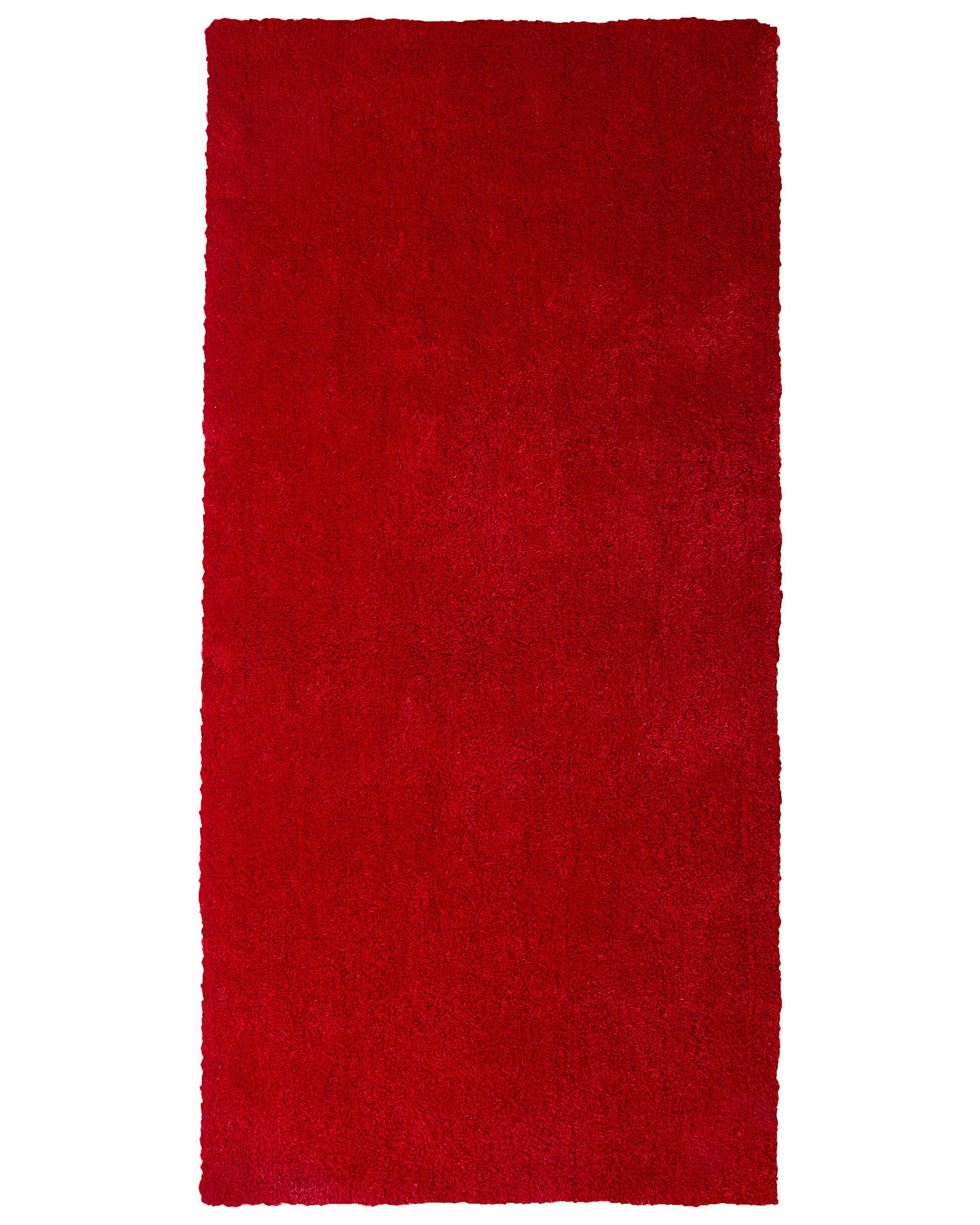 Dywan gruby miękki 80x150 cm czerwony