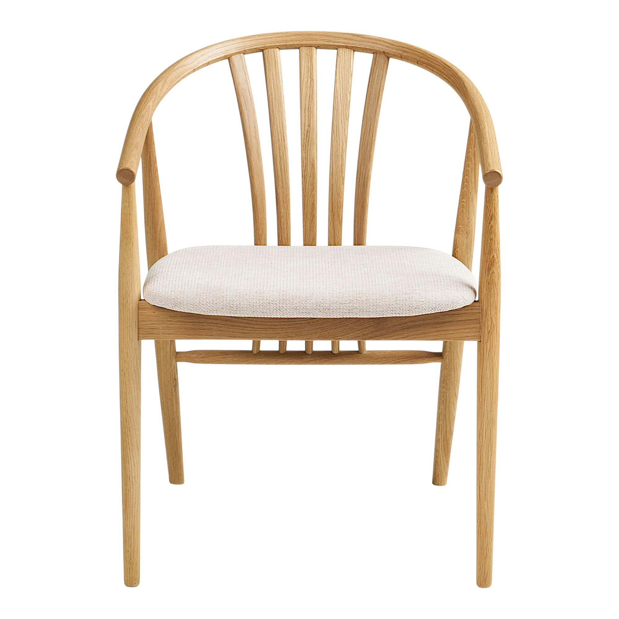 Chaise en bois clair à dossier arrondi (lot de 2) AMSTERDAM