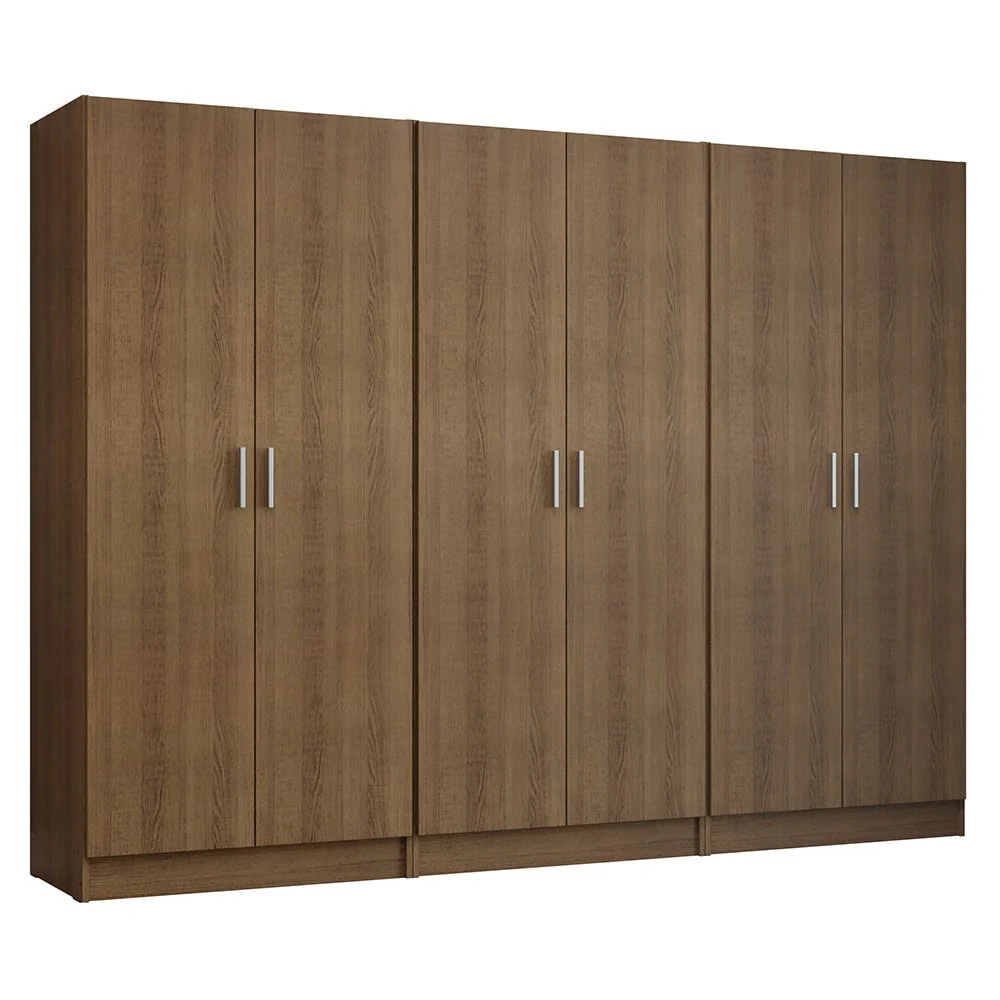 Madesa 6 Doors Storage Cabinet with Ample Shelves Space 94L Utility Armoire Closet Entryway and Bedroom Organization Unit